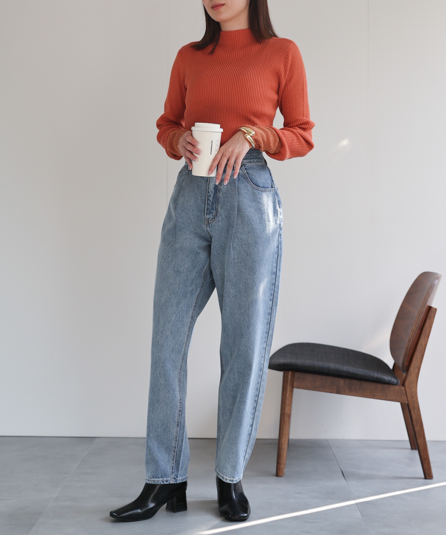 model：162cm 着用サイズ：L