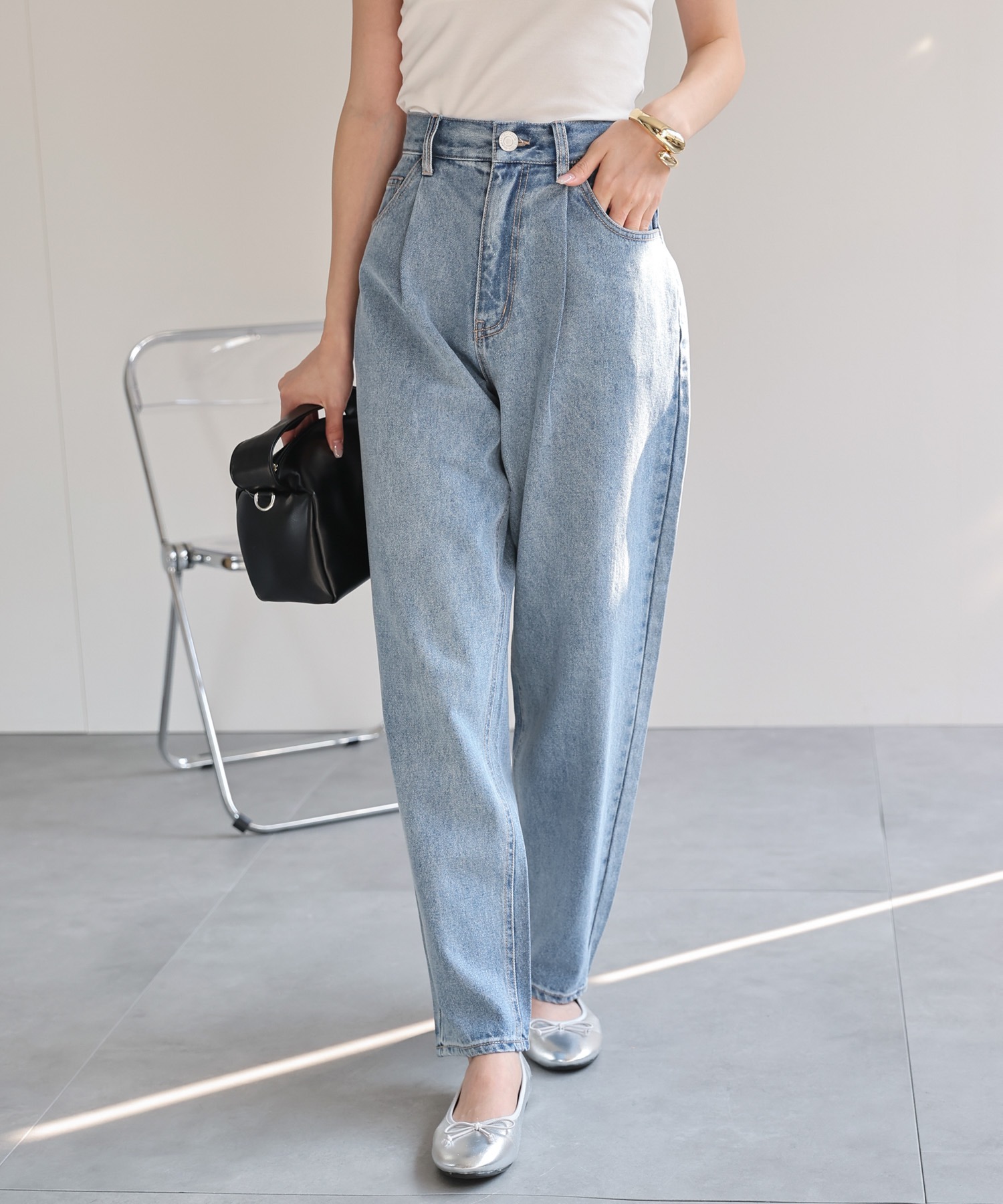 model：162cm 着用サイズ：L