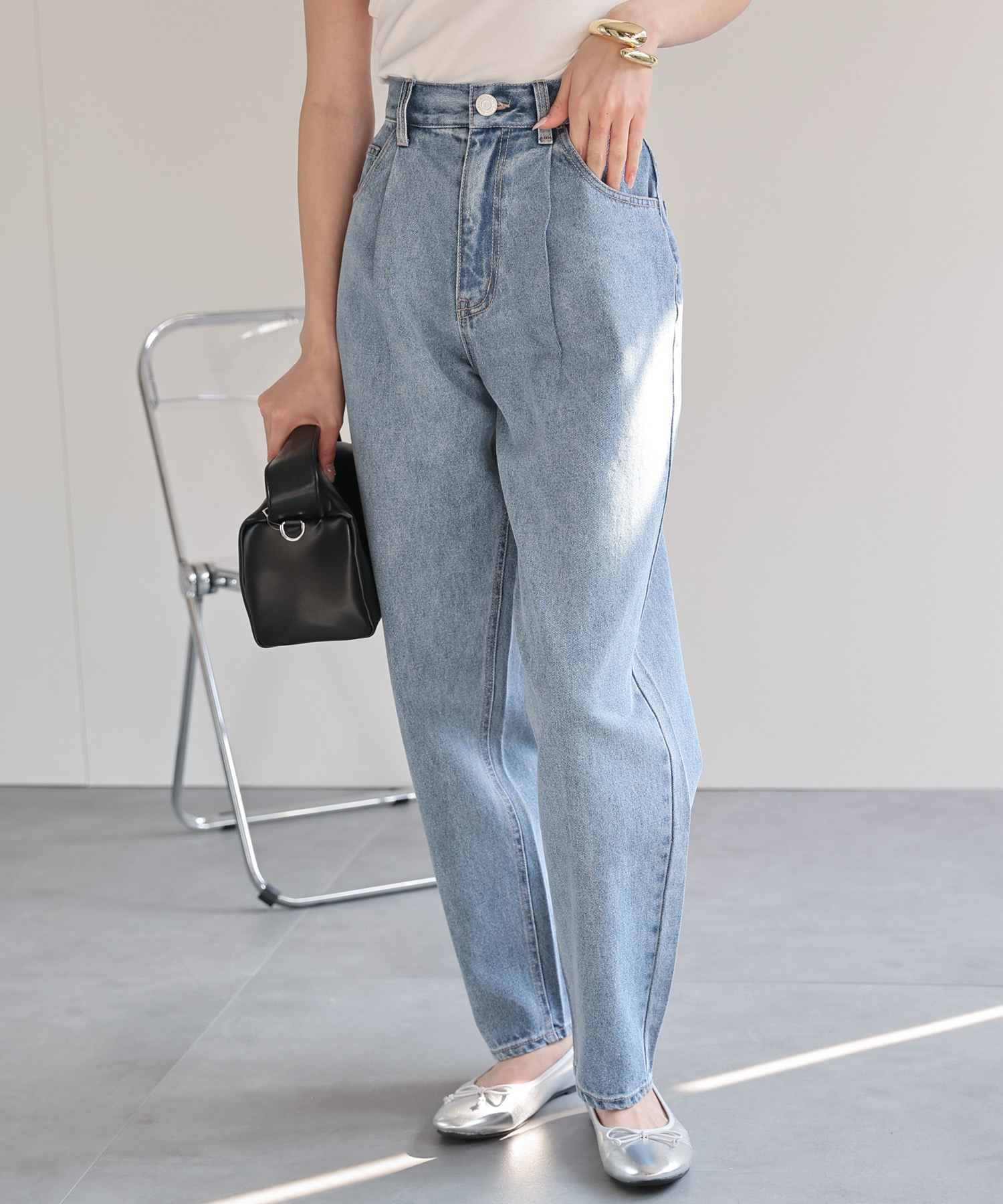 model：162cm 着用サイズ：L