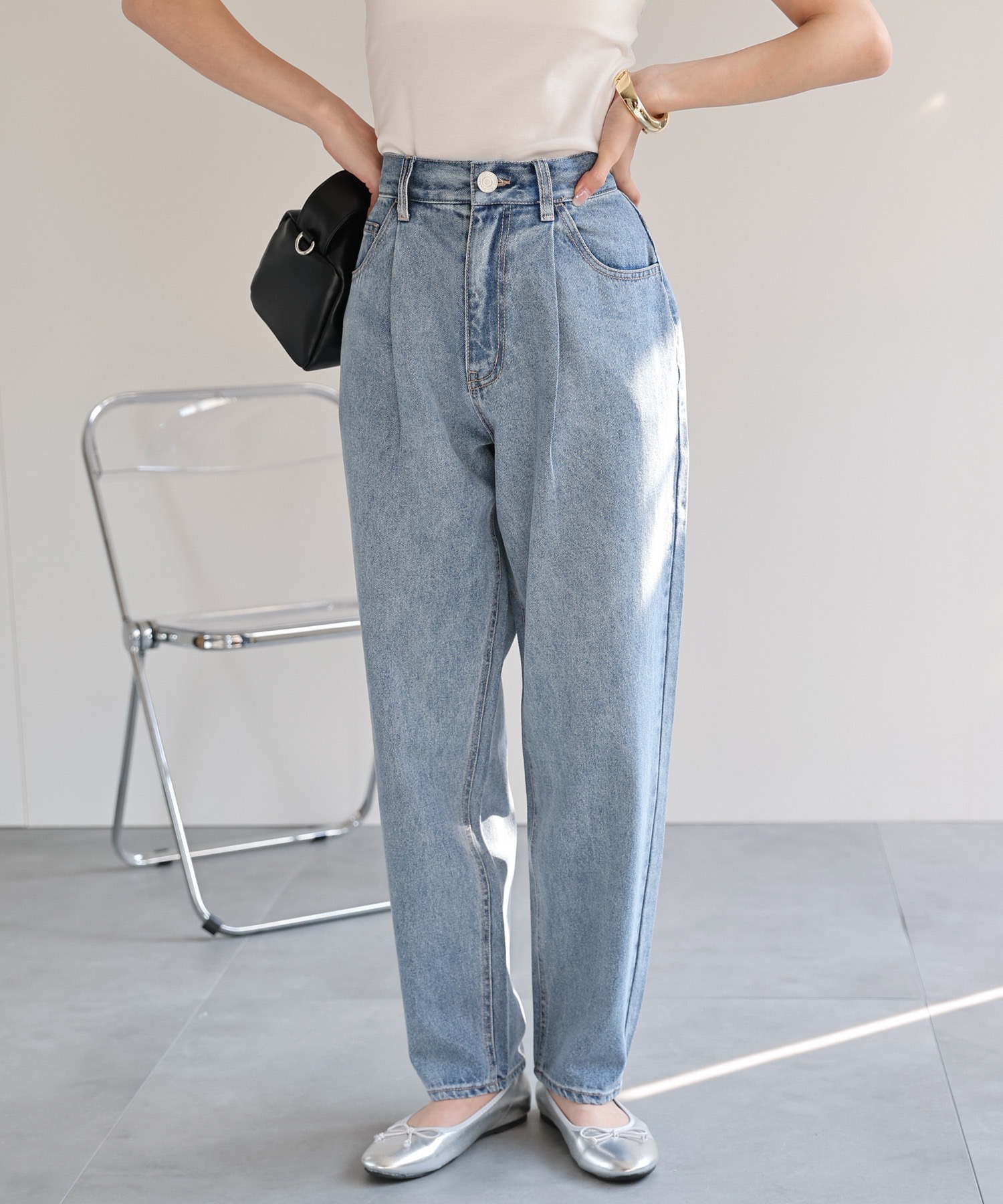 model：162cm 着用サイズ：L