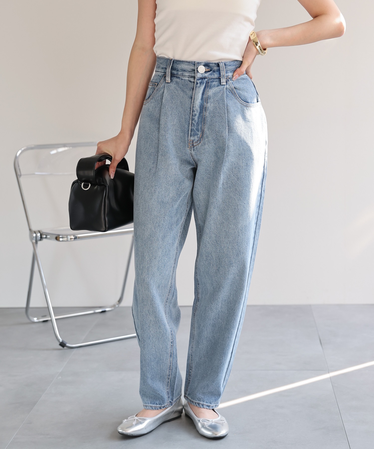 model：162cm 着用サイズ：L