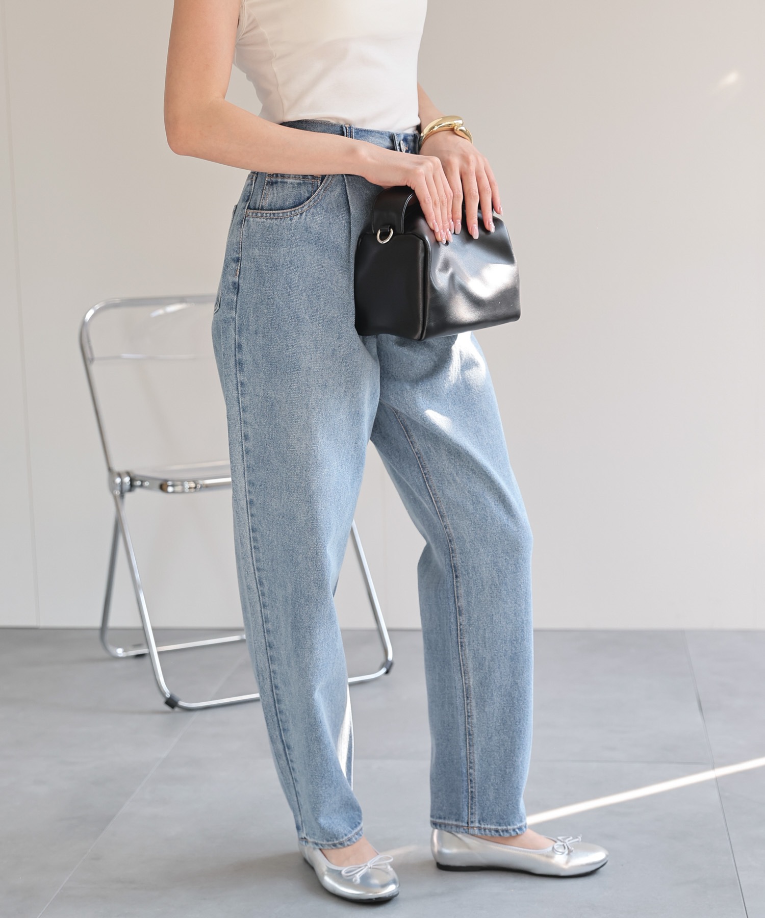 model：162cm 着用サイズ：L