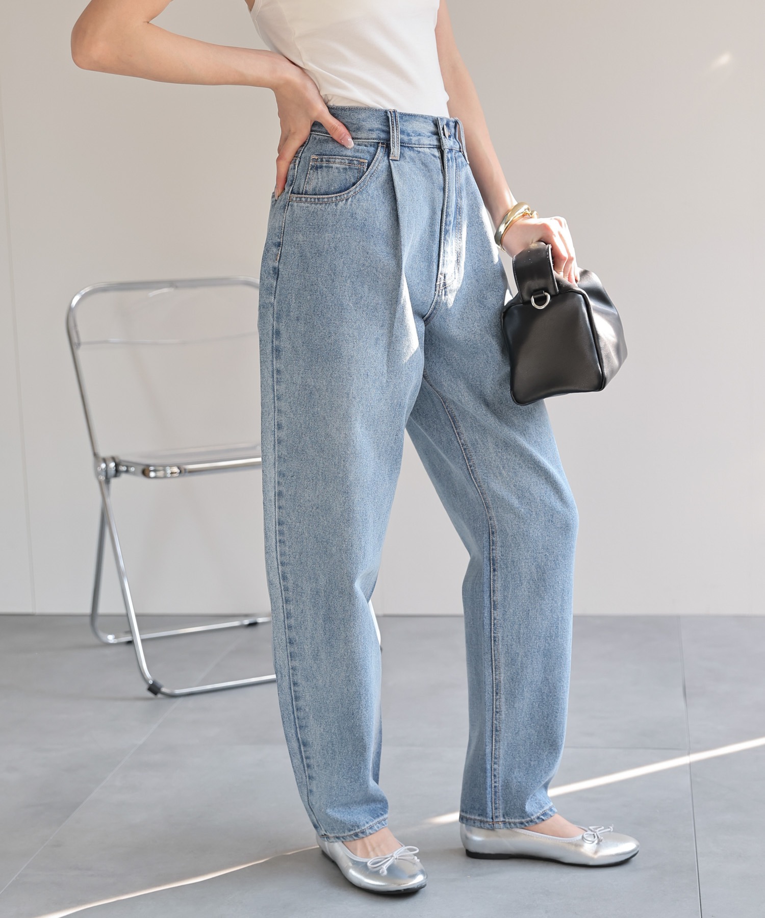 model：162cm 着用サイズ：L