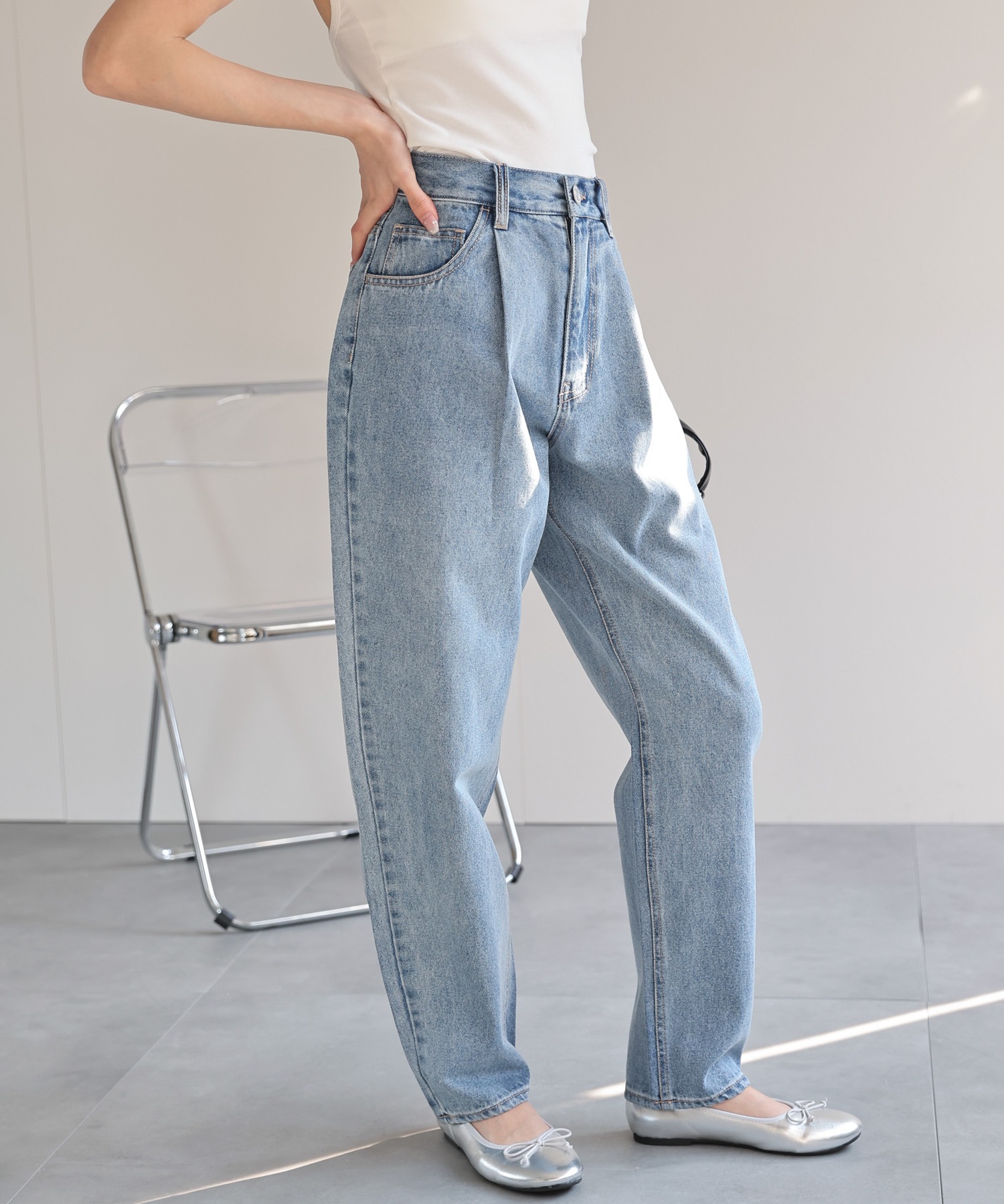 model：162cm 着用サイズ：L