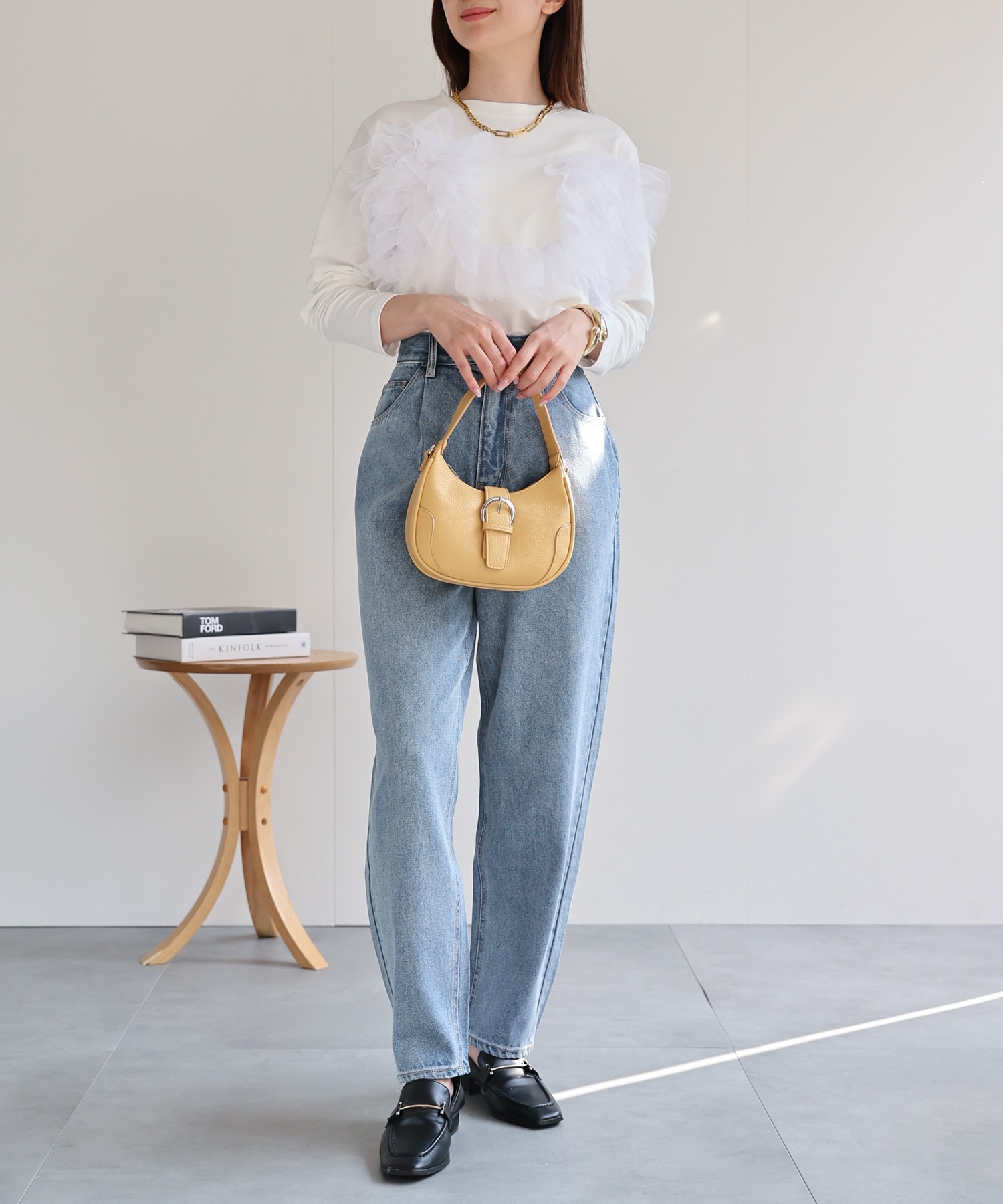 model：162cm 着用サイズ：L