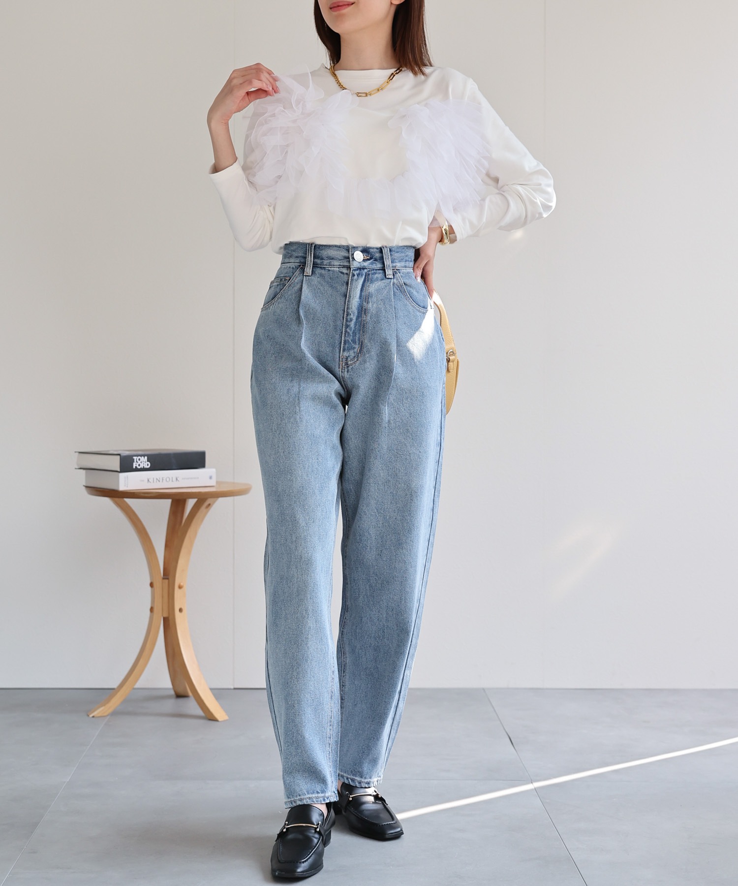 model：162cm 着用サイズ：L