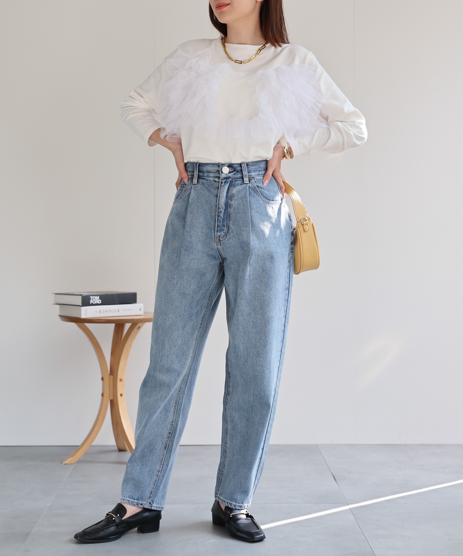 model：162cm 着用サイズ：L