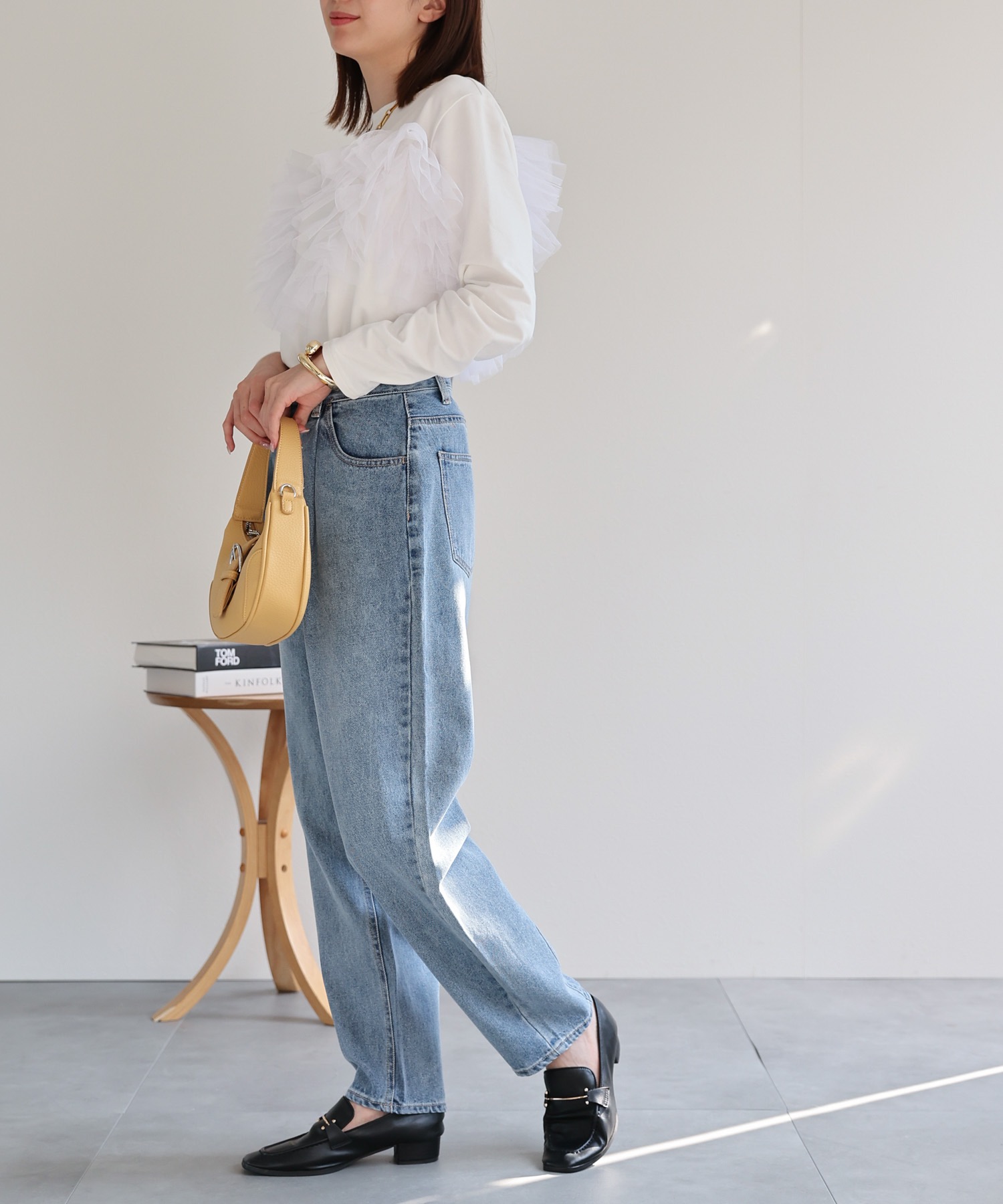 model：162cm 着用サイズ：L