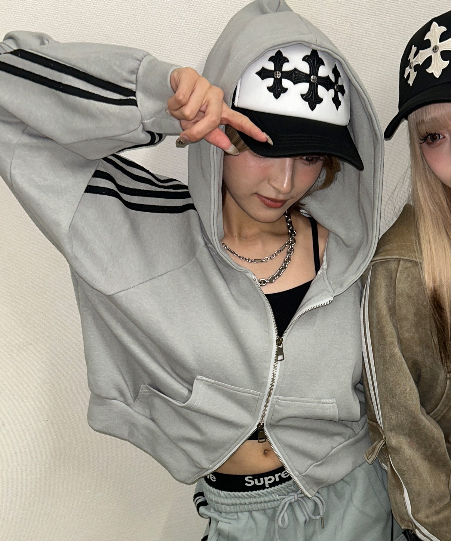 A'GEM/9 × .kom 『.KOM/ドットケーオーエム』 Washed Side Line Zip-Up