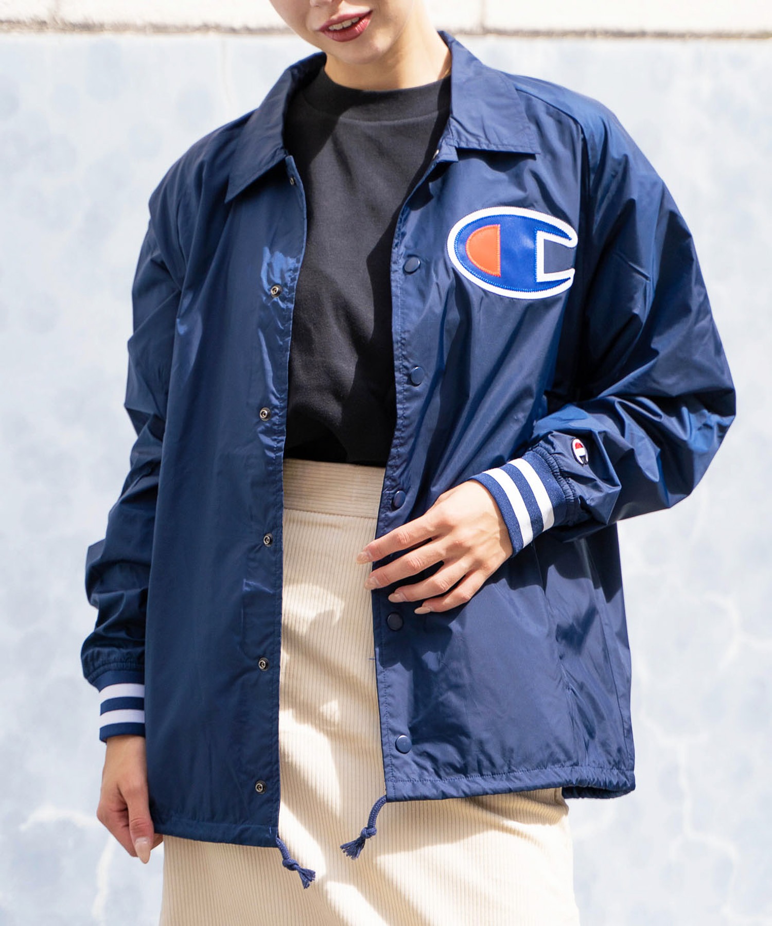 コンビニ 『Champion』 SATIN COACHES JACKET-SOLID（ミリタリージャケット）｜Champion（チャンピオン）のファッション通販  - ⊜されました - bookland.ge