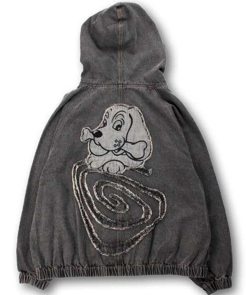 A'GEM/9 × .kom 『GALFY/ガルフィー』 ぐるグニャデニムパーカー