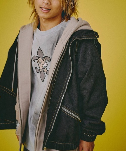 A'GEM/9 × .kom 『GALFY/ガルフィー』 ぐるグニャデニムパーカー