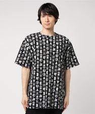 Dickies×HYSTERIC COLLEGE-LEAGUE総柄 ポケ付Tシャツ
