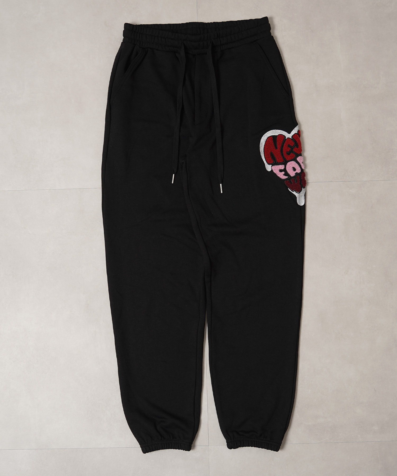 ハート サガラ刺繍 スウェットパンツ【セットアップ 可能】/ Heart Sagara Embroidery Sweatpants