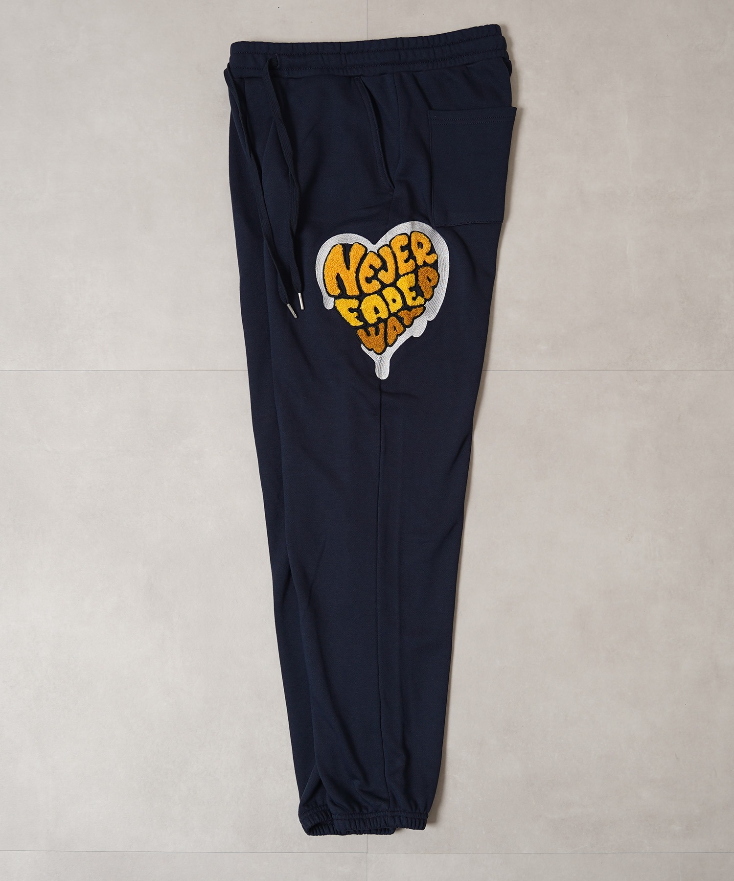 ハート サガラ刺繍 スウェットパンツ【セットアップ 可能】/ Heart Sagara Embroidery Sweatpants