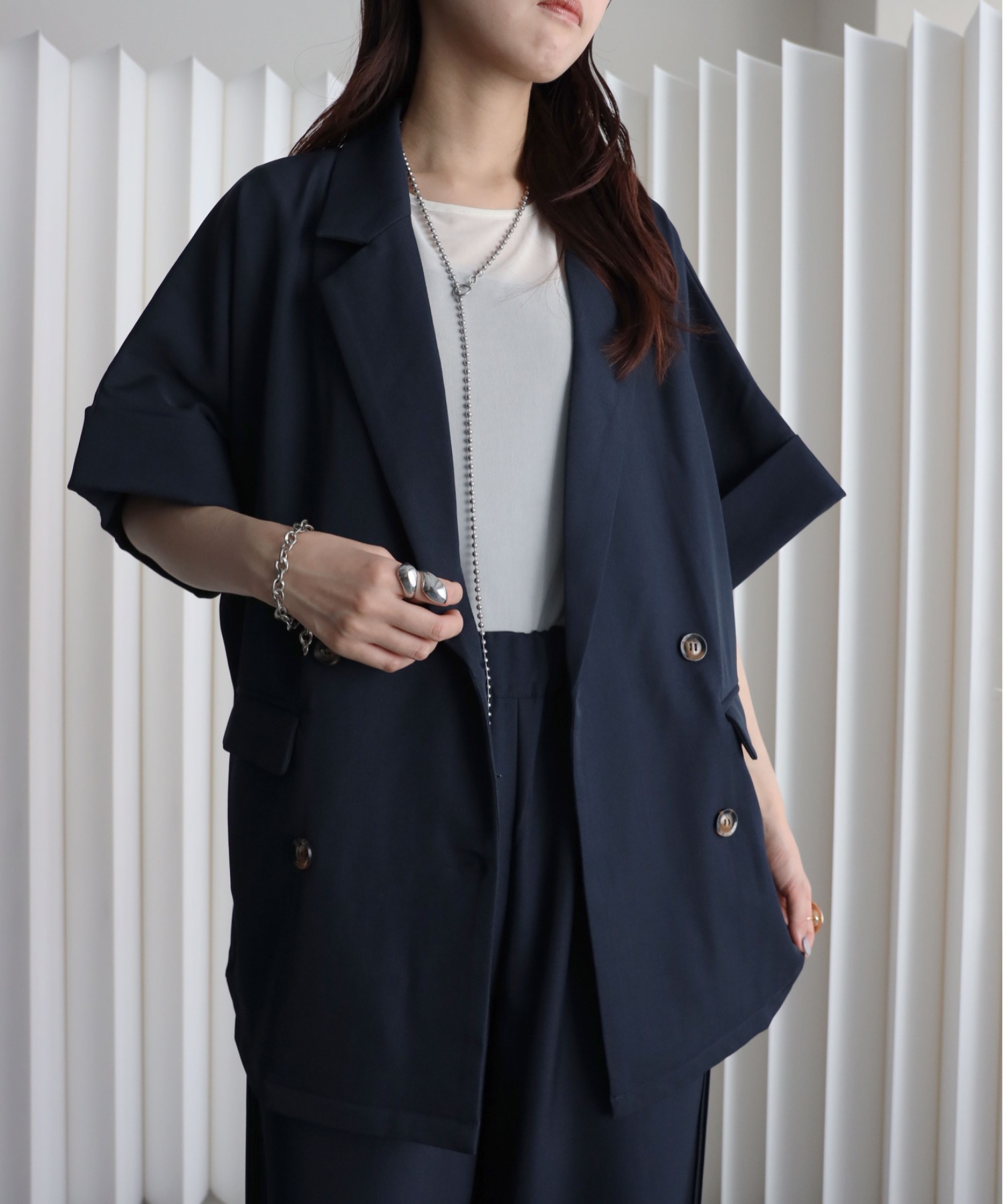 model：164cm. 着用サイズ：FREE