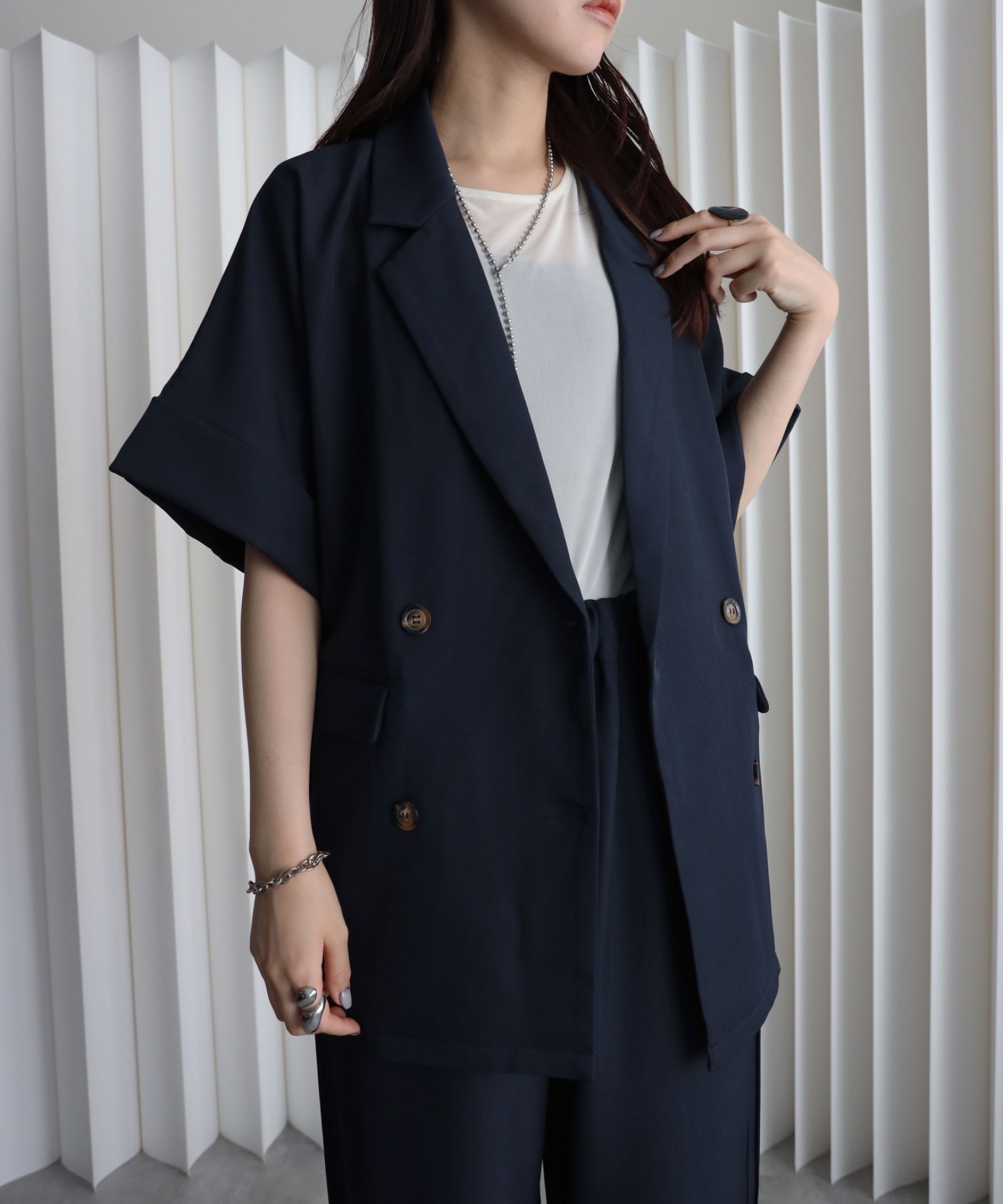 model：164cm. 着用サイズ：FREE