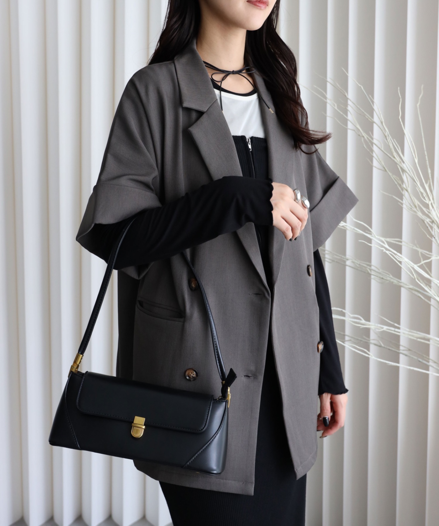 model：164cm. 着用サイズ：FREE
