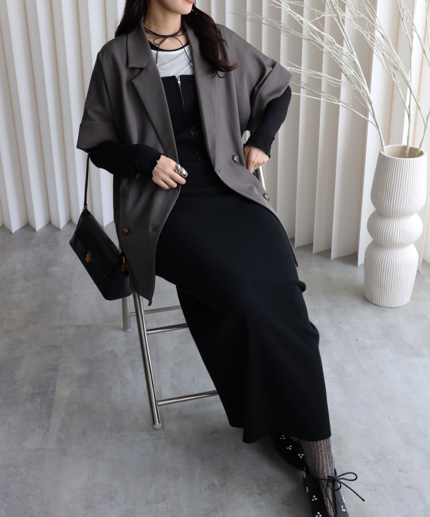 model：164cm. 着用サイズ：FREE
