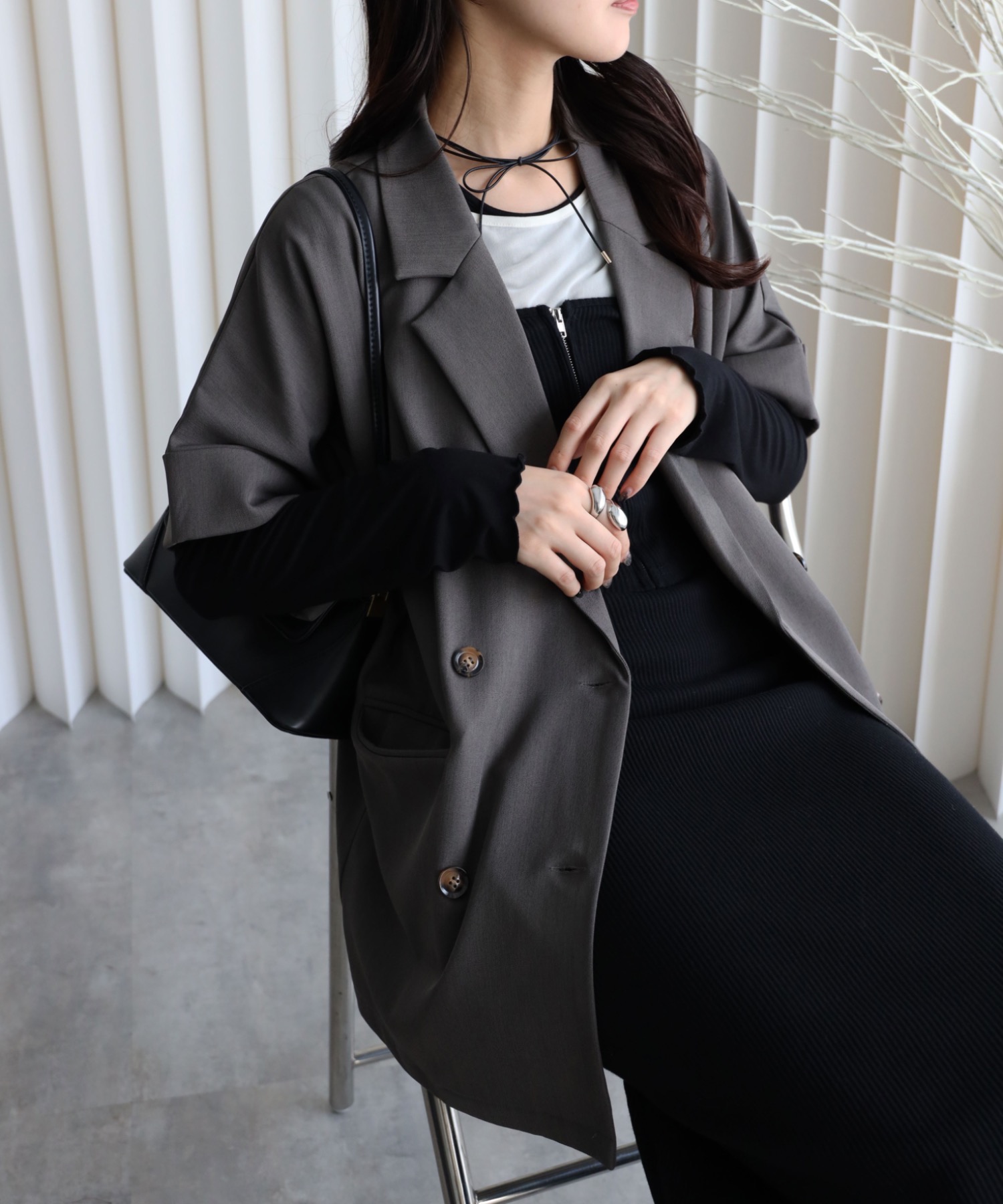 model：164cm. 着用サイズ：FREE