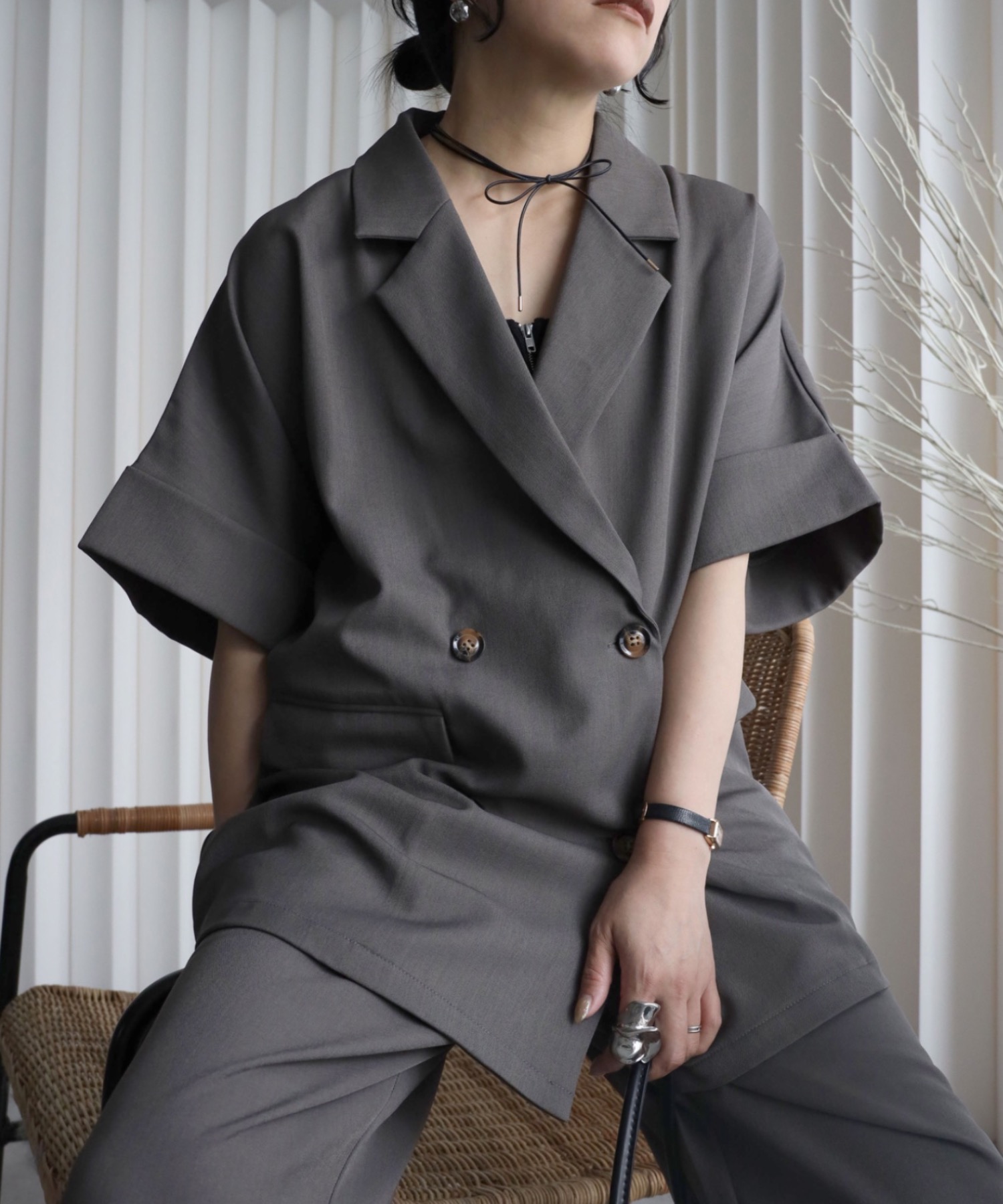 model：155cm. 着用サイズ：FREE