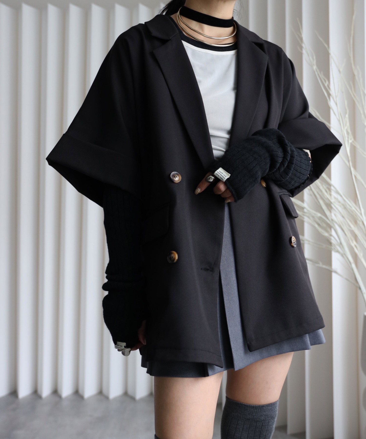 model：155cm. 着用サイズ：FREE