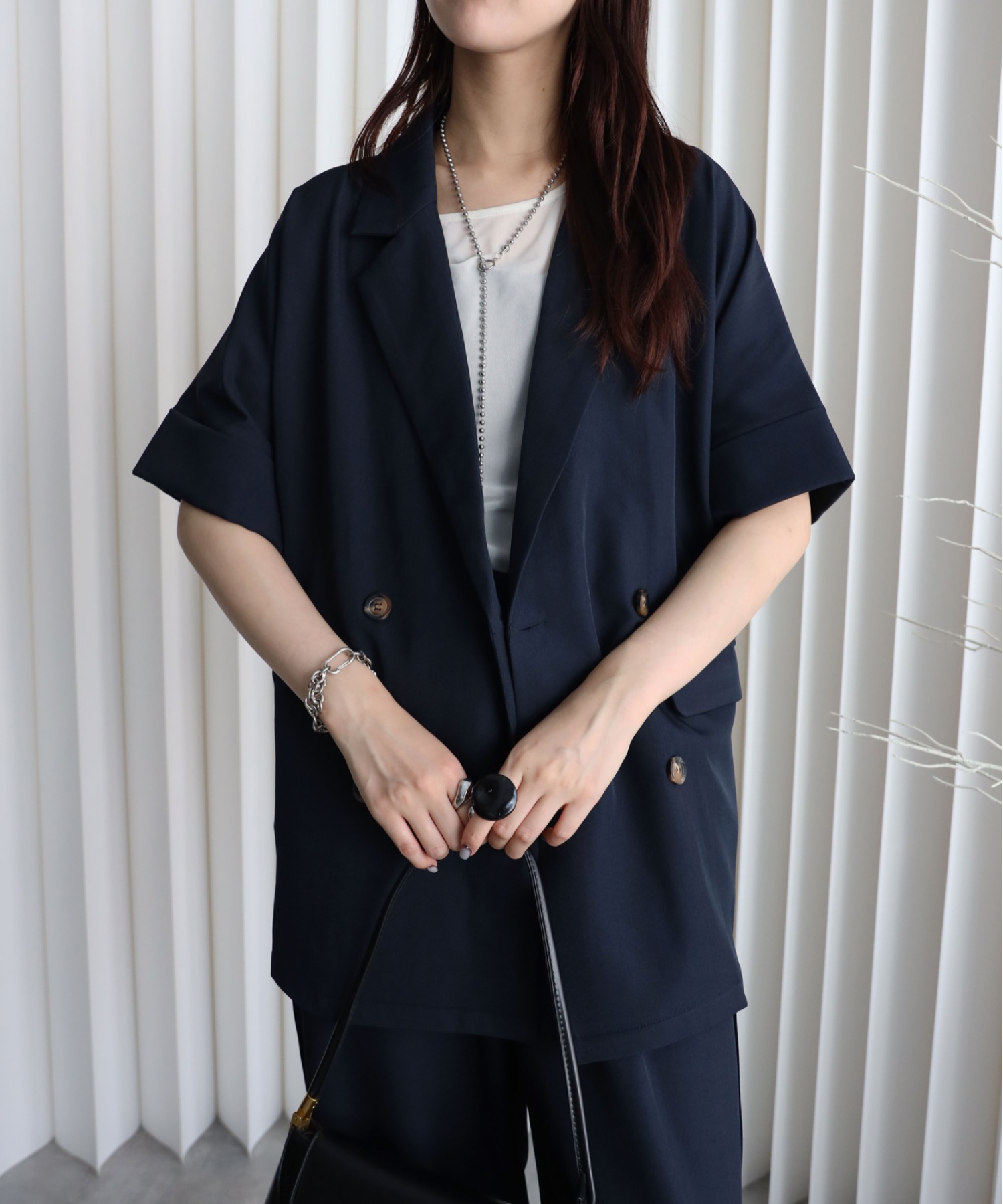 model：164cm. 着用サイズ：FREE