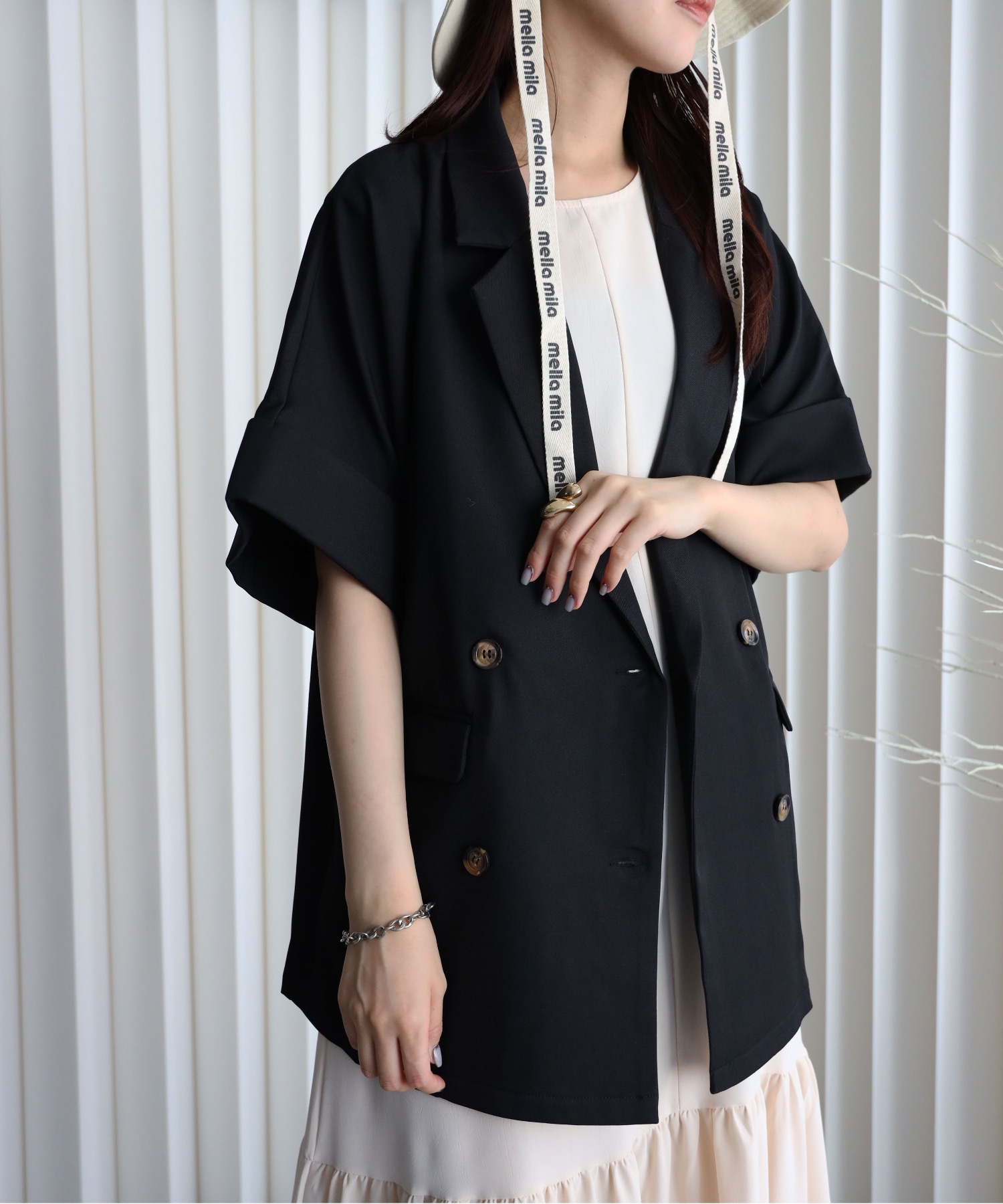 model：164cm. 着用サイズ：FREE