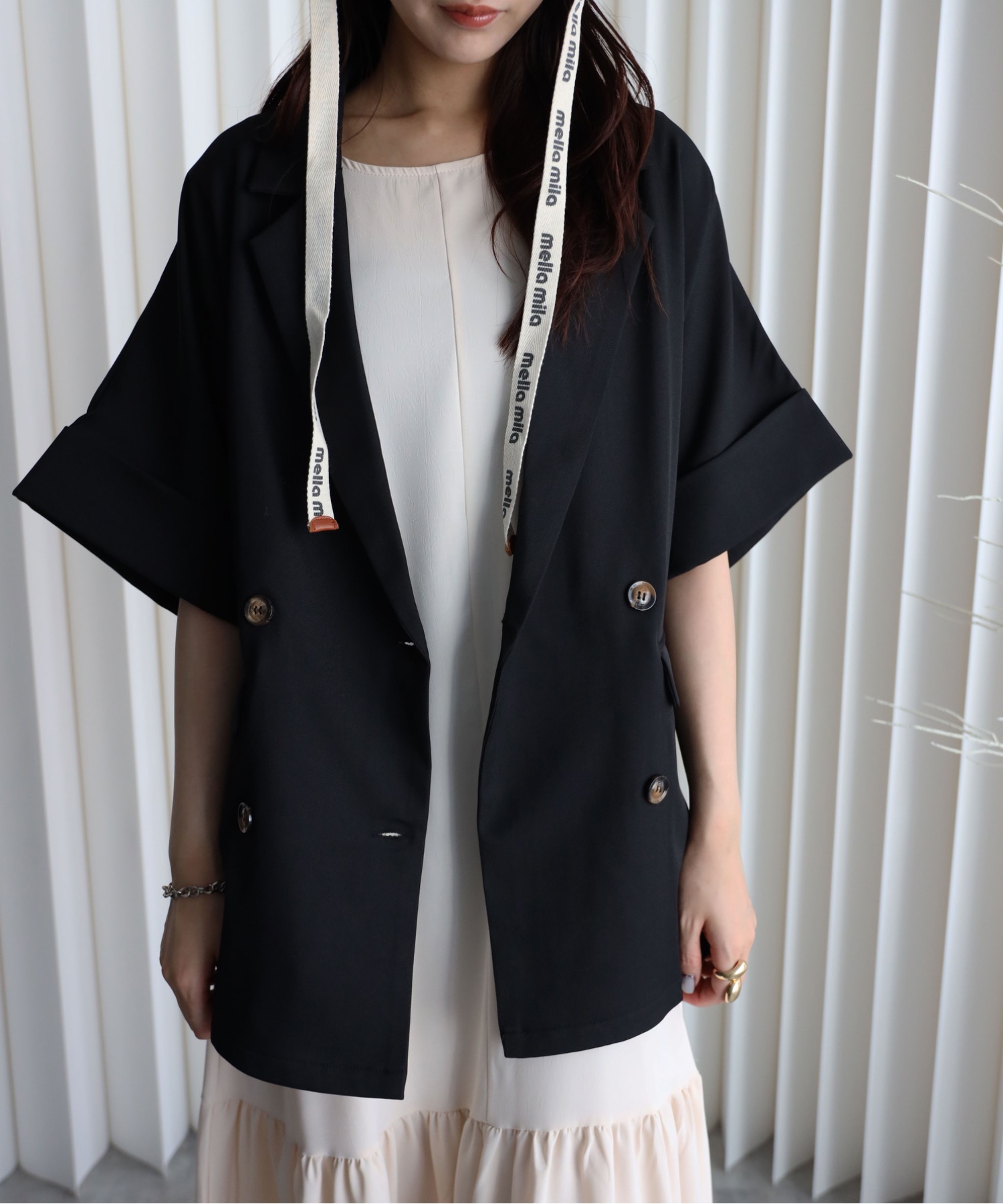 model：164cm. 着用サイズ：FREE