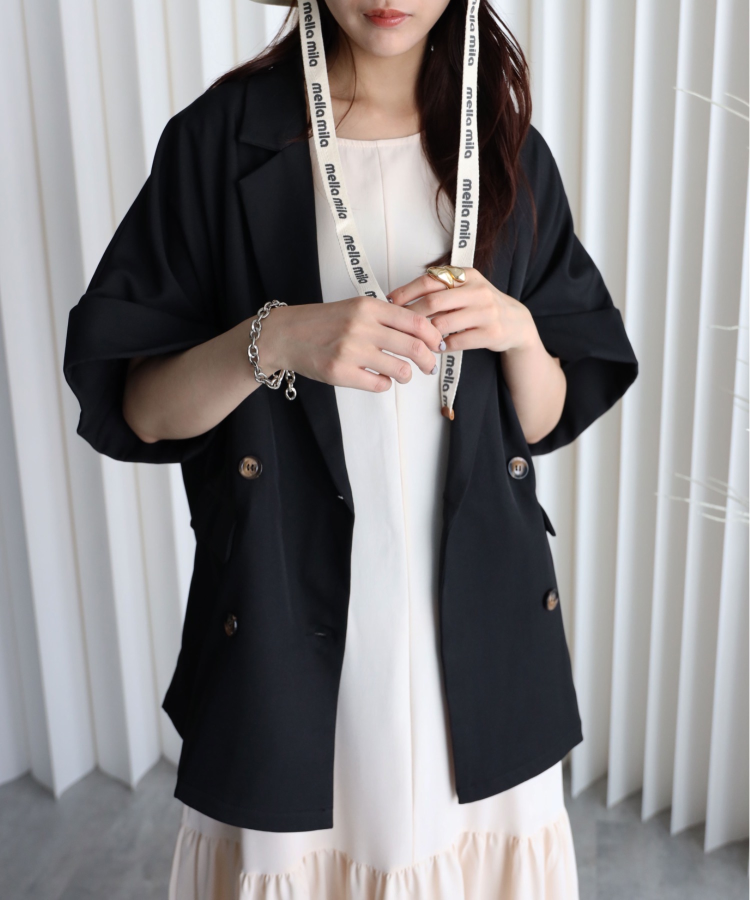 model：164cm. 着用サイズ：FREE