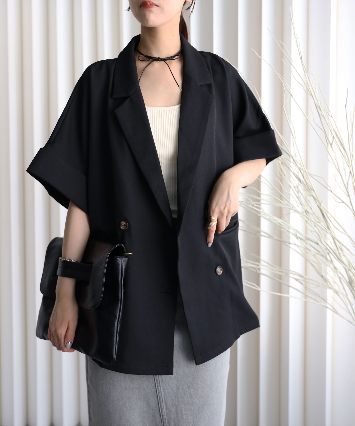 model：164cm. 着用サイズ：FREE
