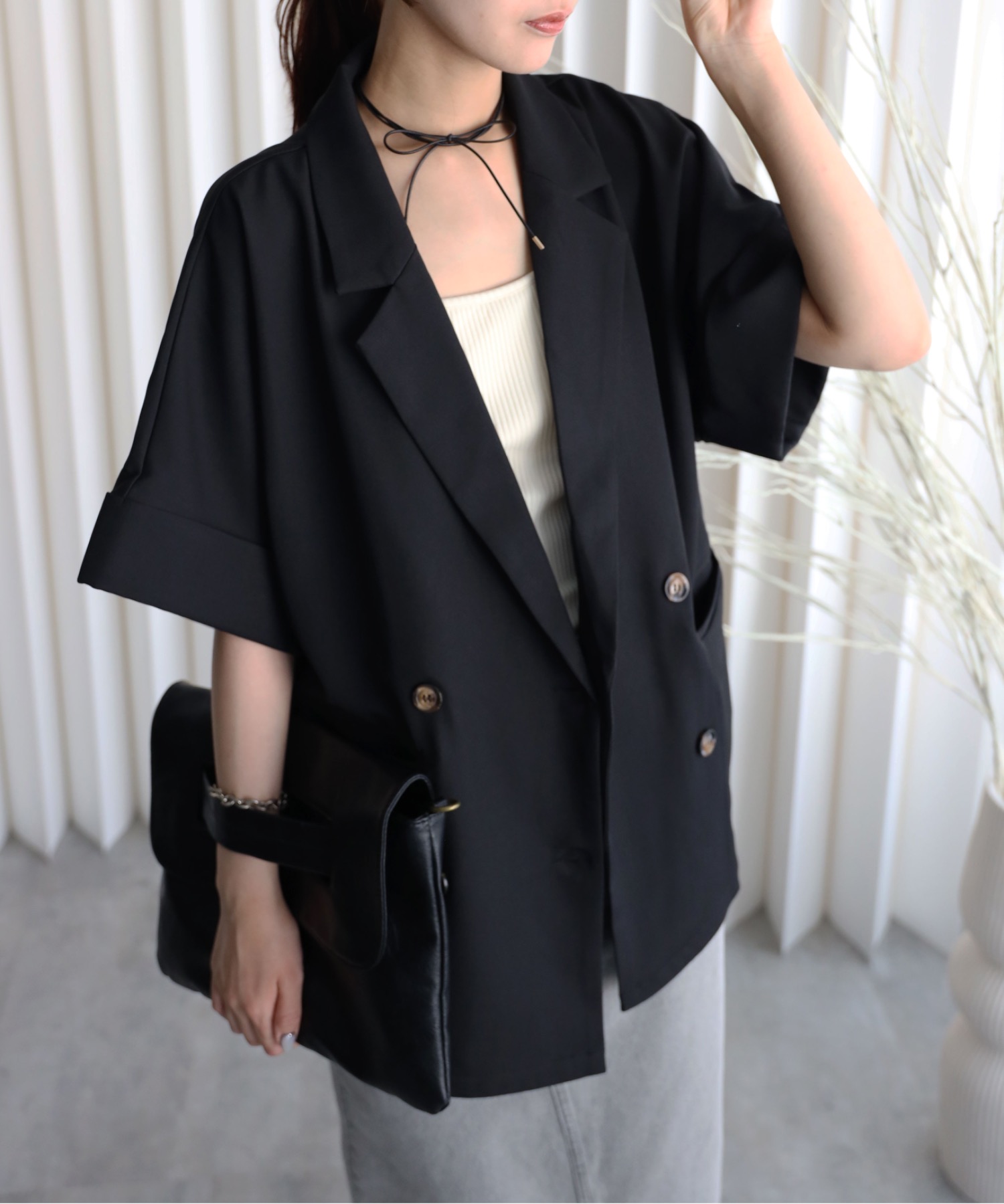 model：164cm. 着用サイズ：FREE