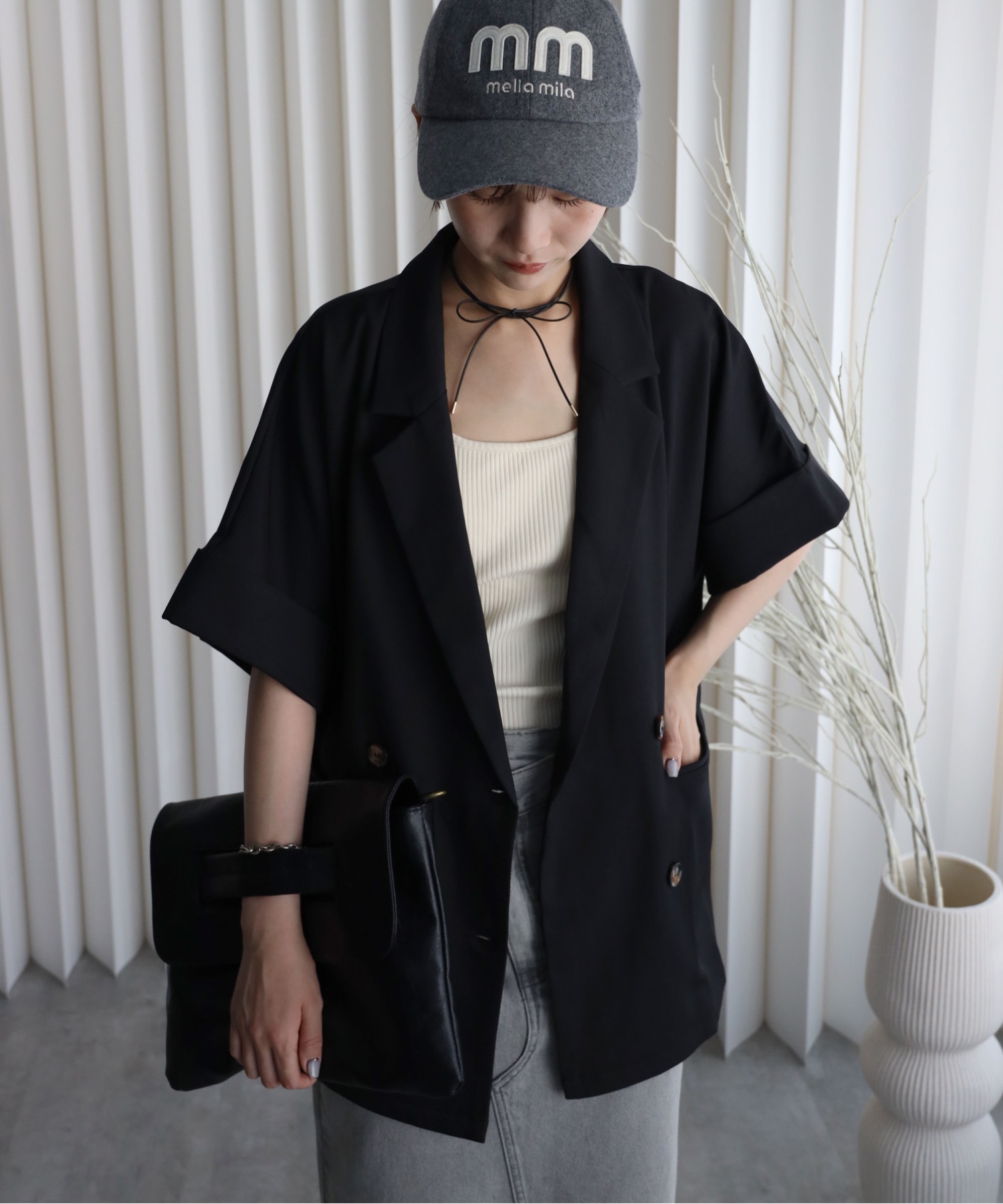 model：164cm. 着用サイズ：FREE