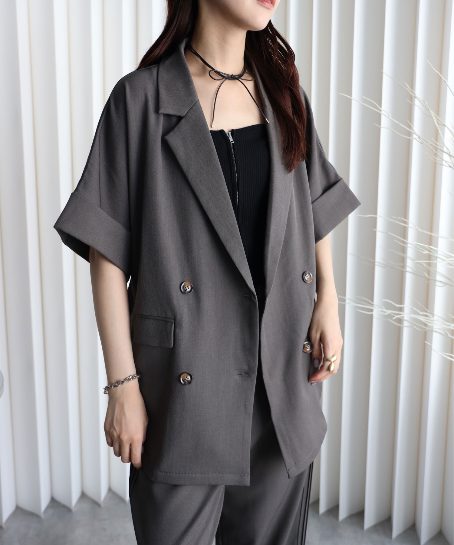 model：164cm. 着用サイズ：FREE