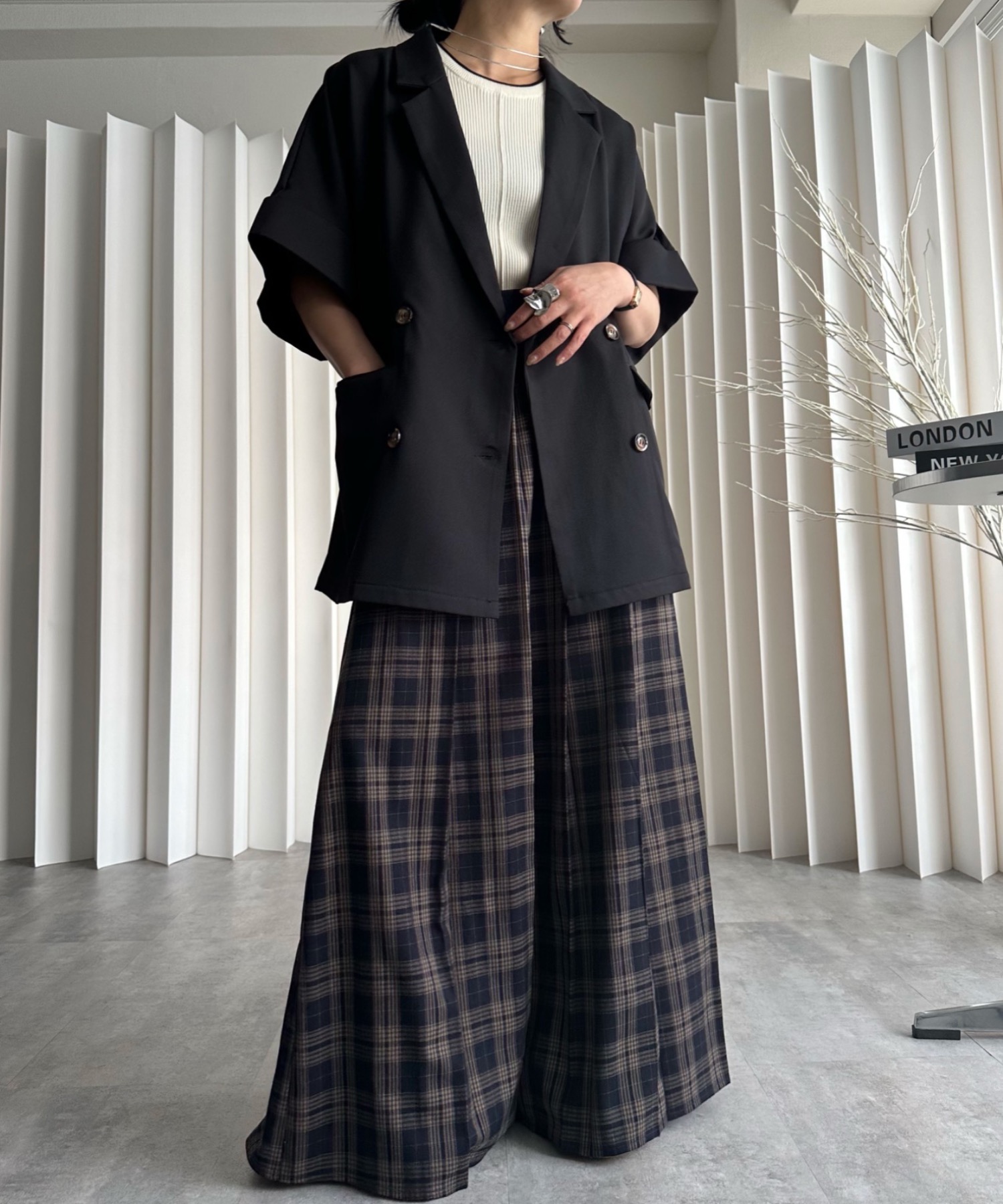 model：155cm. 着用サイズ：FREE