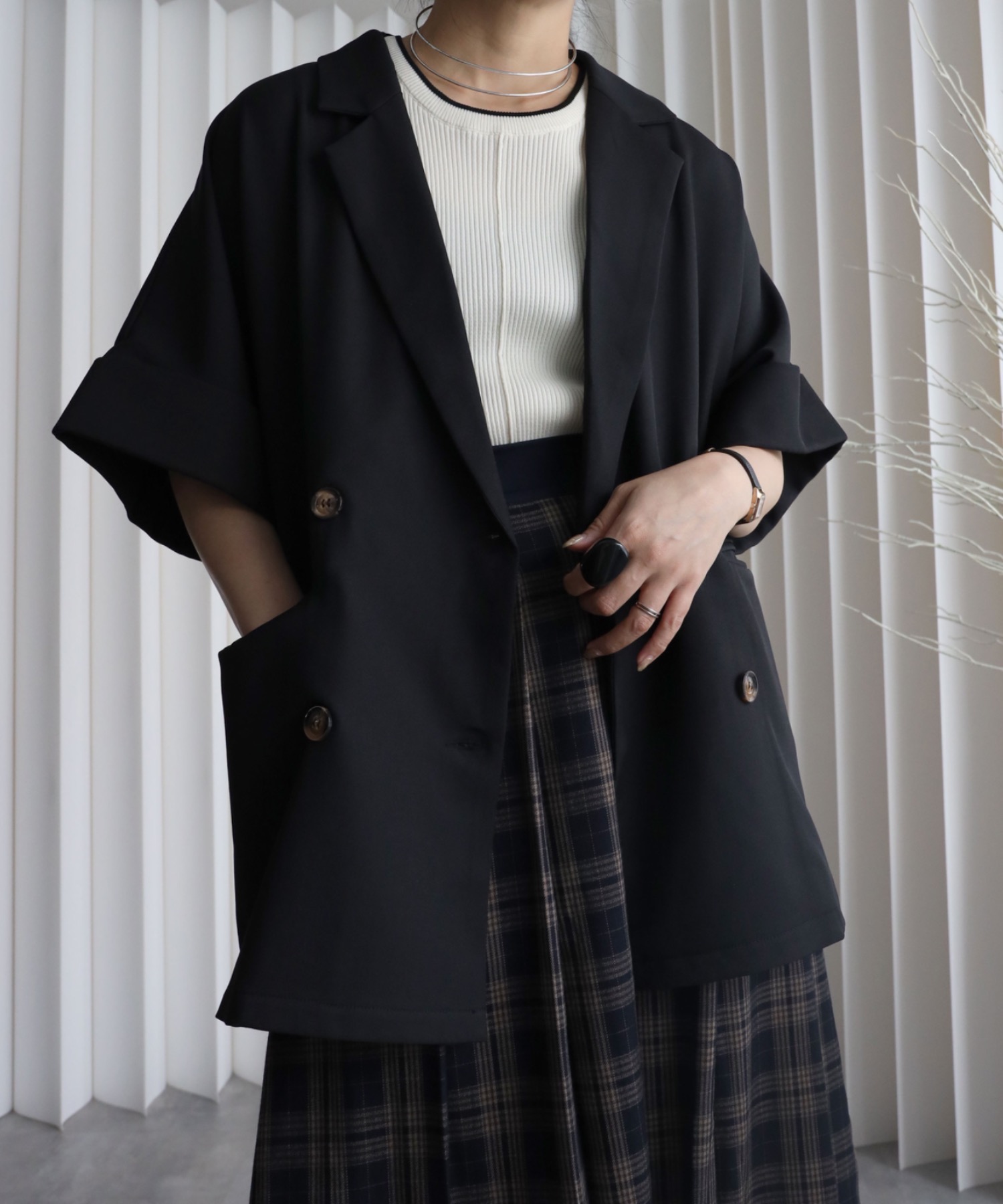 model：155cm. 着用サイズ：FREE