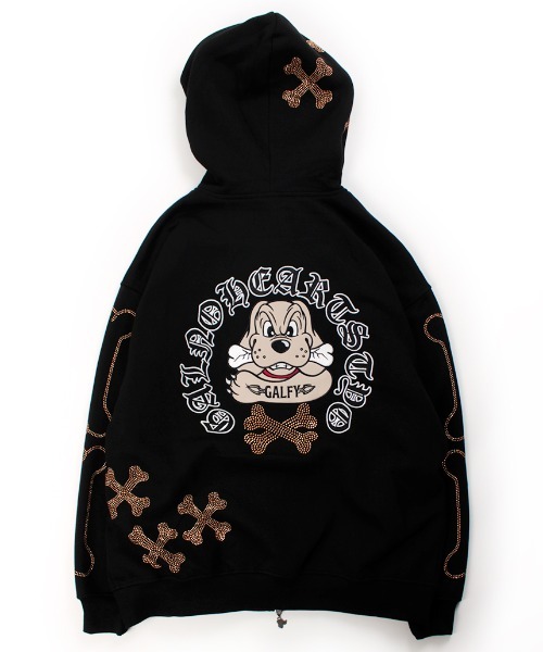 A'GEM/9 × .kom 『GALFY/ガルフィー』 ピカピカ骨骨 パーカー セレクト