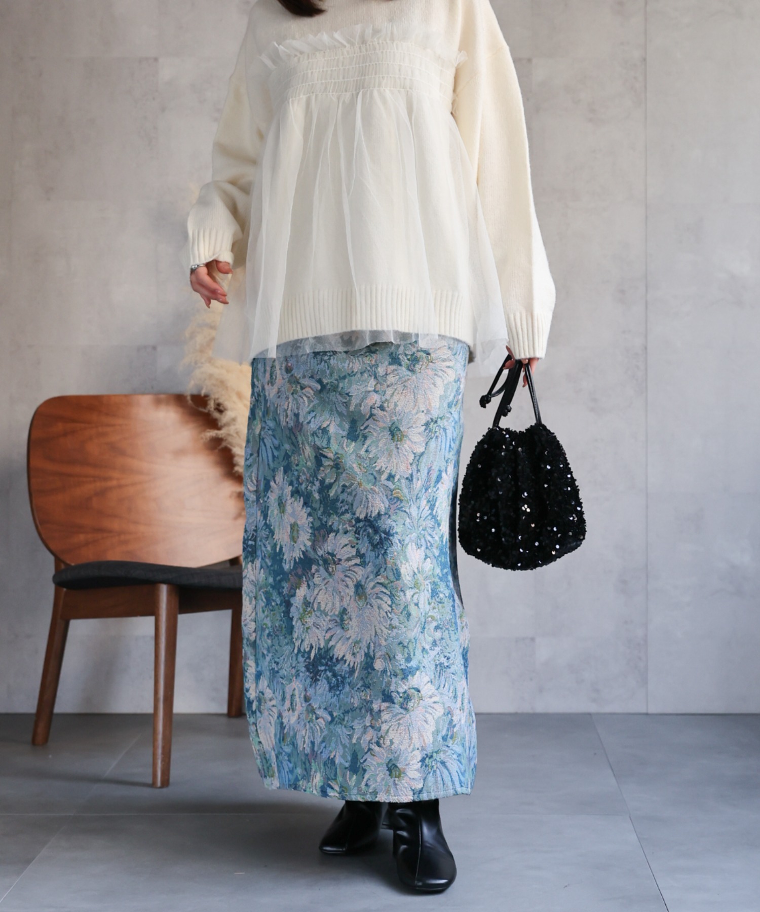 model：162㎝　着用サイズ：F