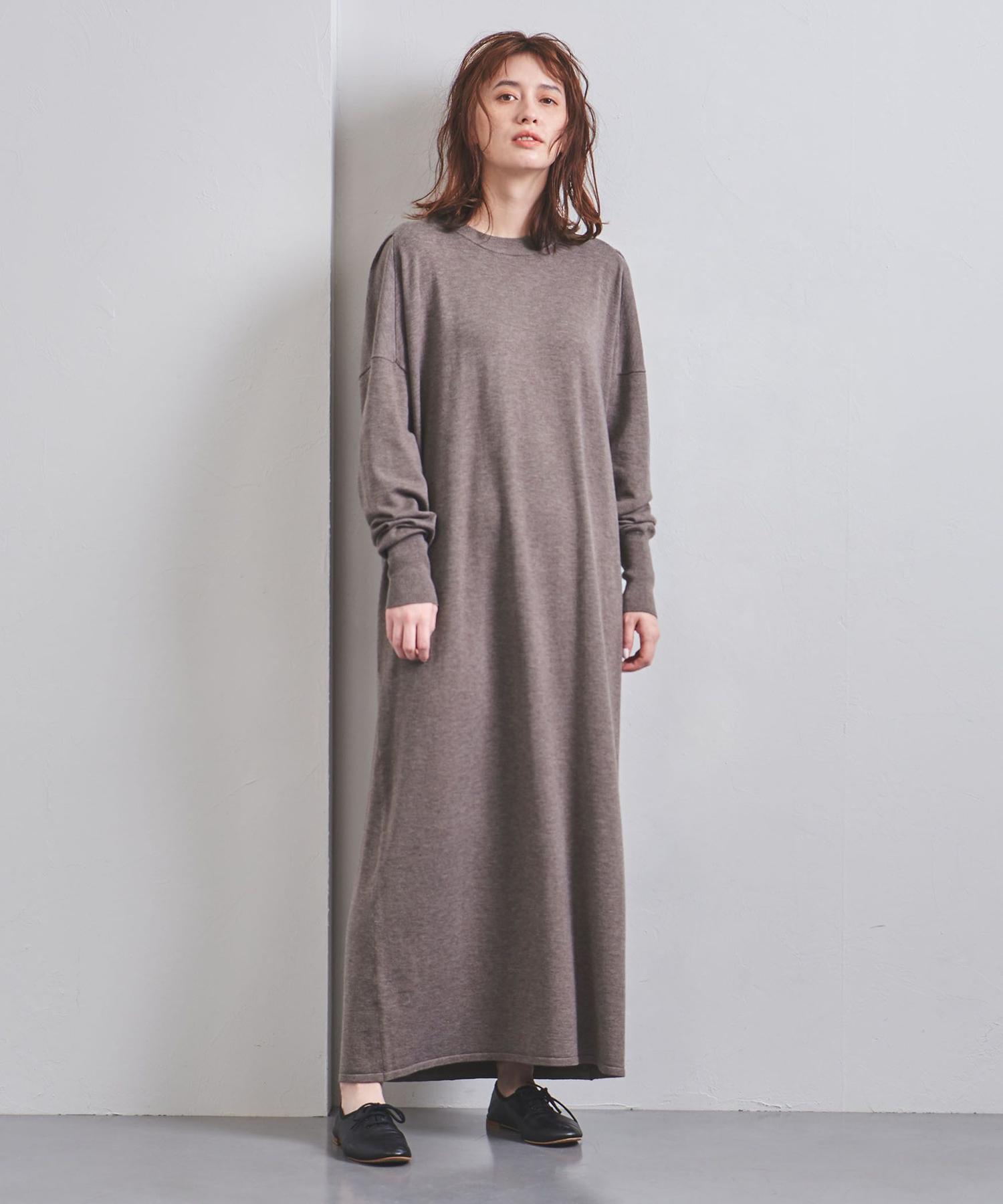 商品詳細 Style For Living ショルダータック マキシ丈 ニットワンピース Outlet アウトレット 公式通販