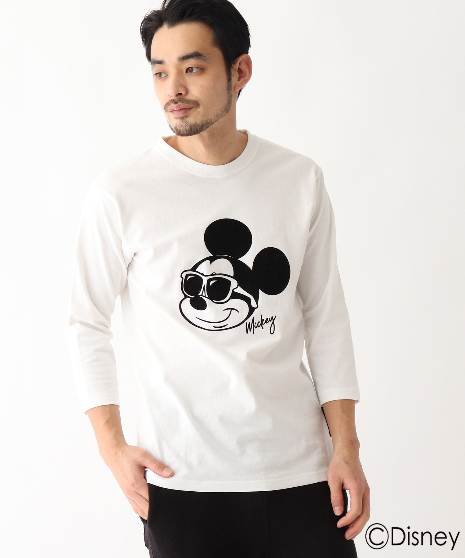 Disney ディズニー サングラスミッキーマウス フロッキープリント 七分袖t Csleepcenter Com