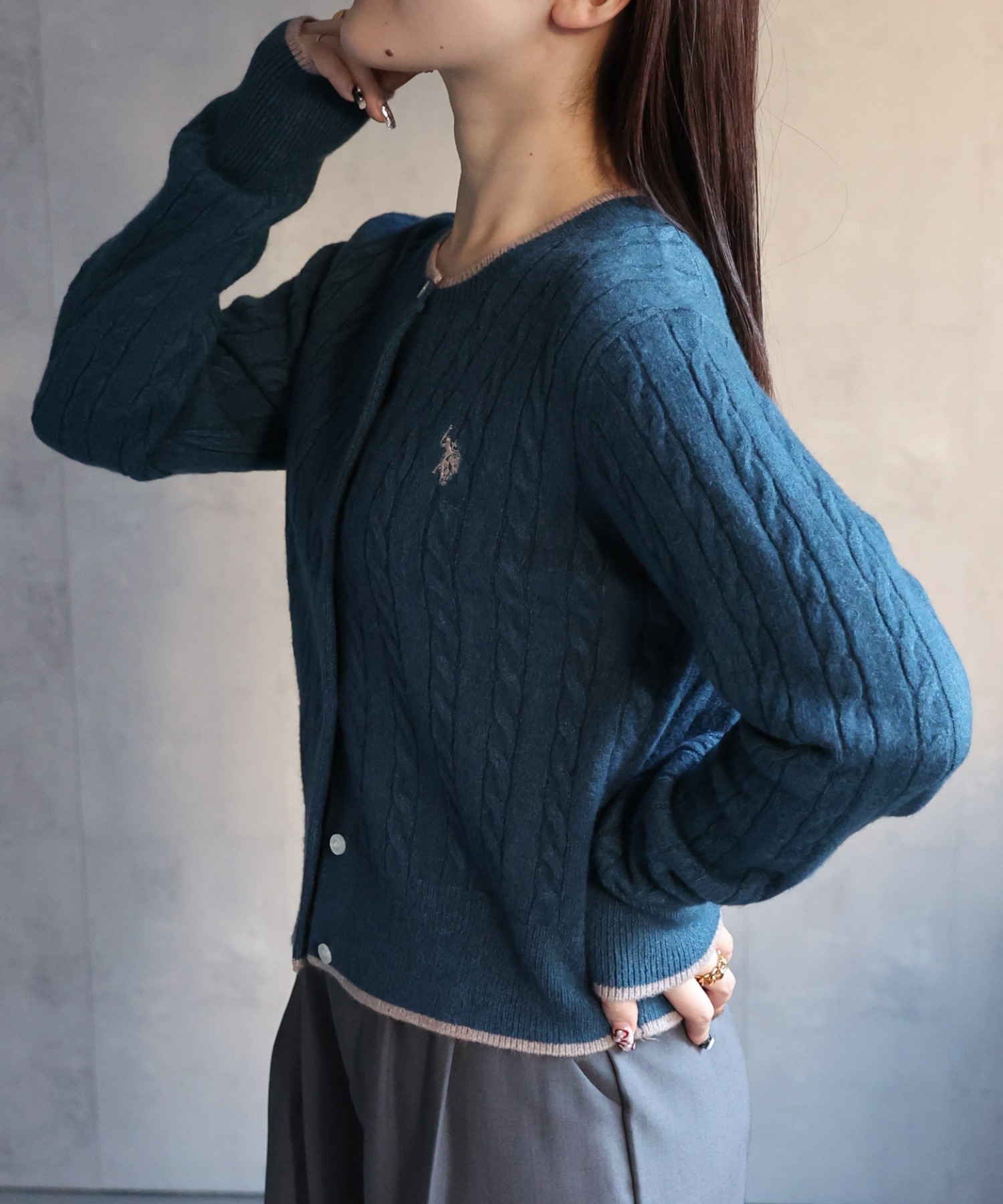 model:158cm 着用サイズ:L