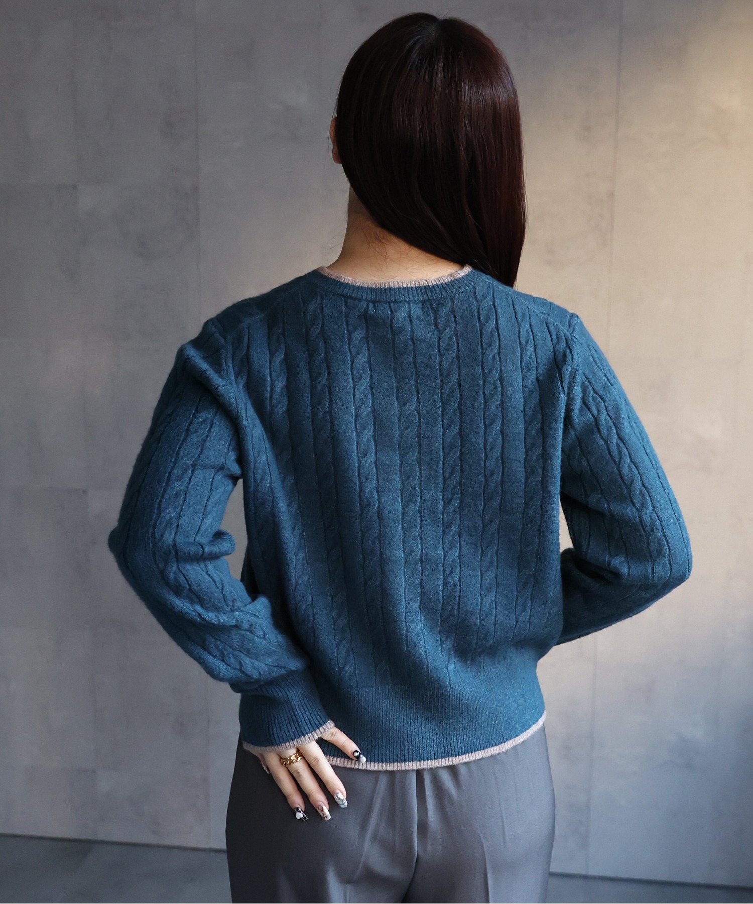 model:158cm 着用サイズ:L