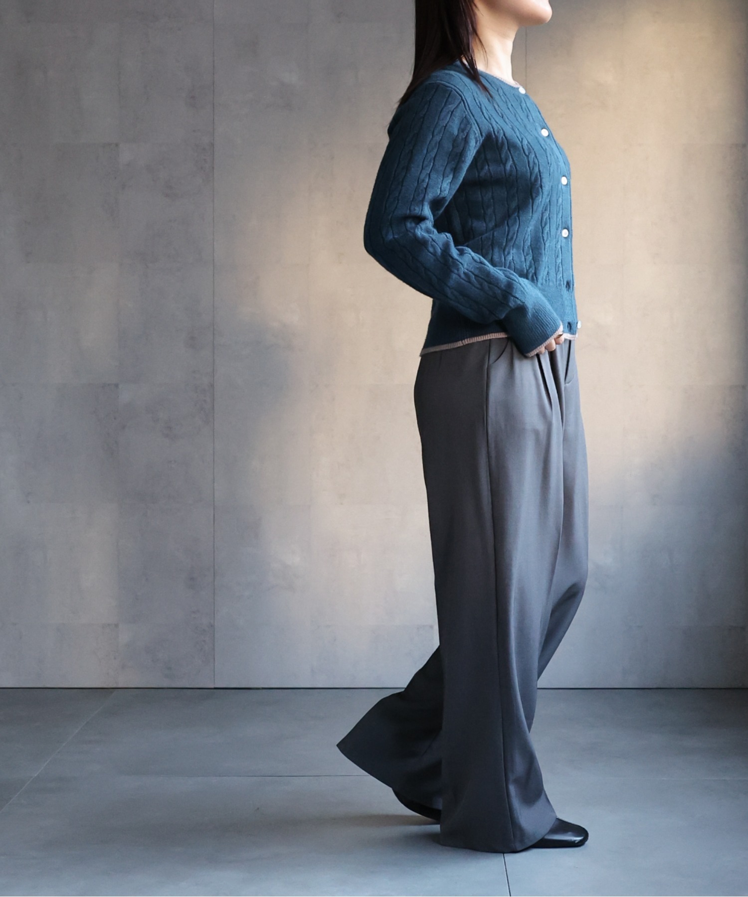 model:158cm 着用サイズ:L