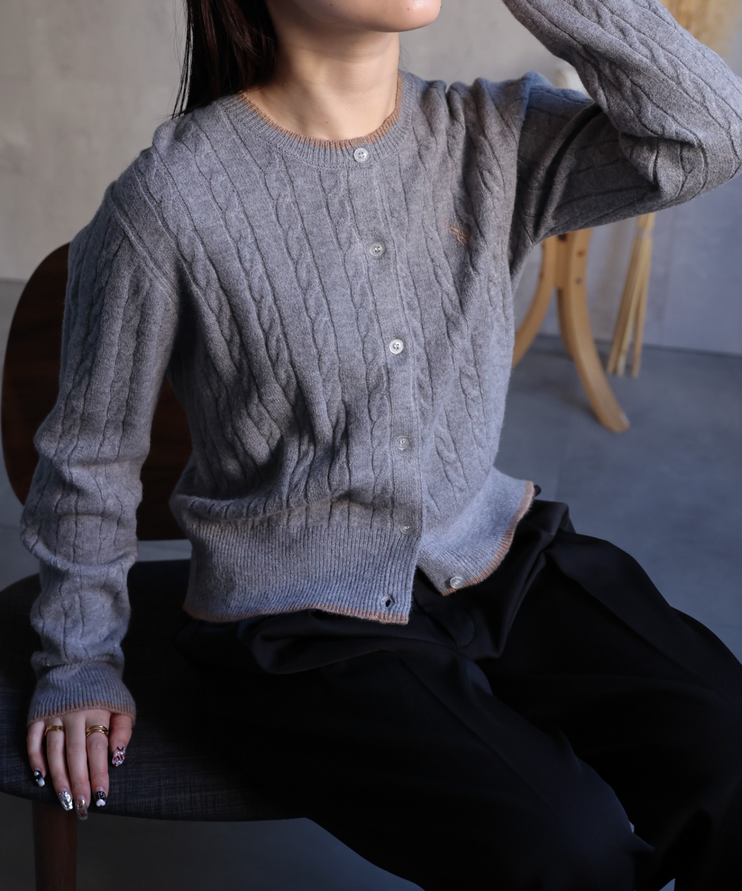 model:158cm 着用サイズ:L