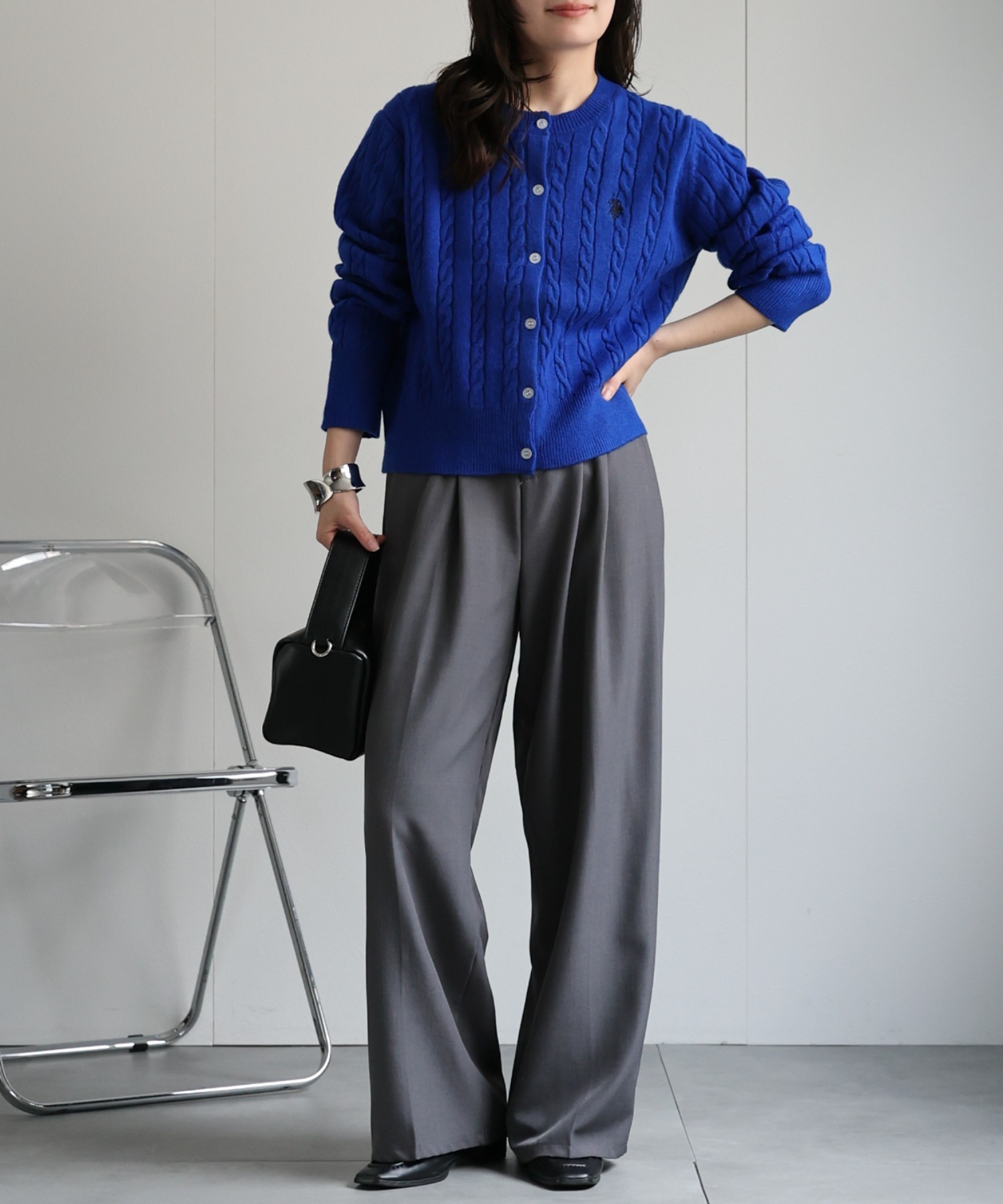 model：156cm 着用サイズ：L