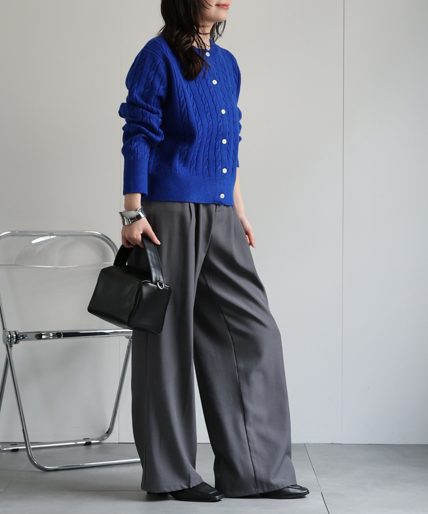 model：156cm 着用サイズ：L