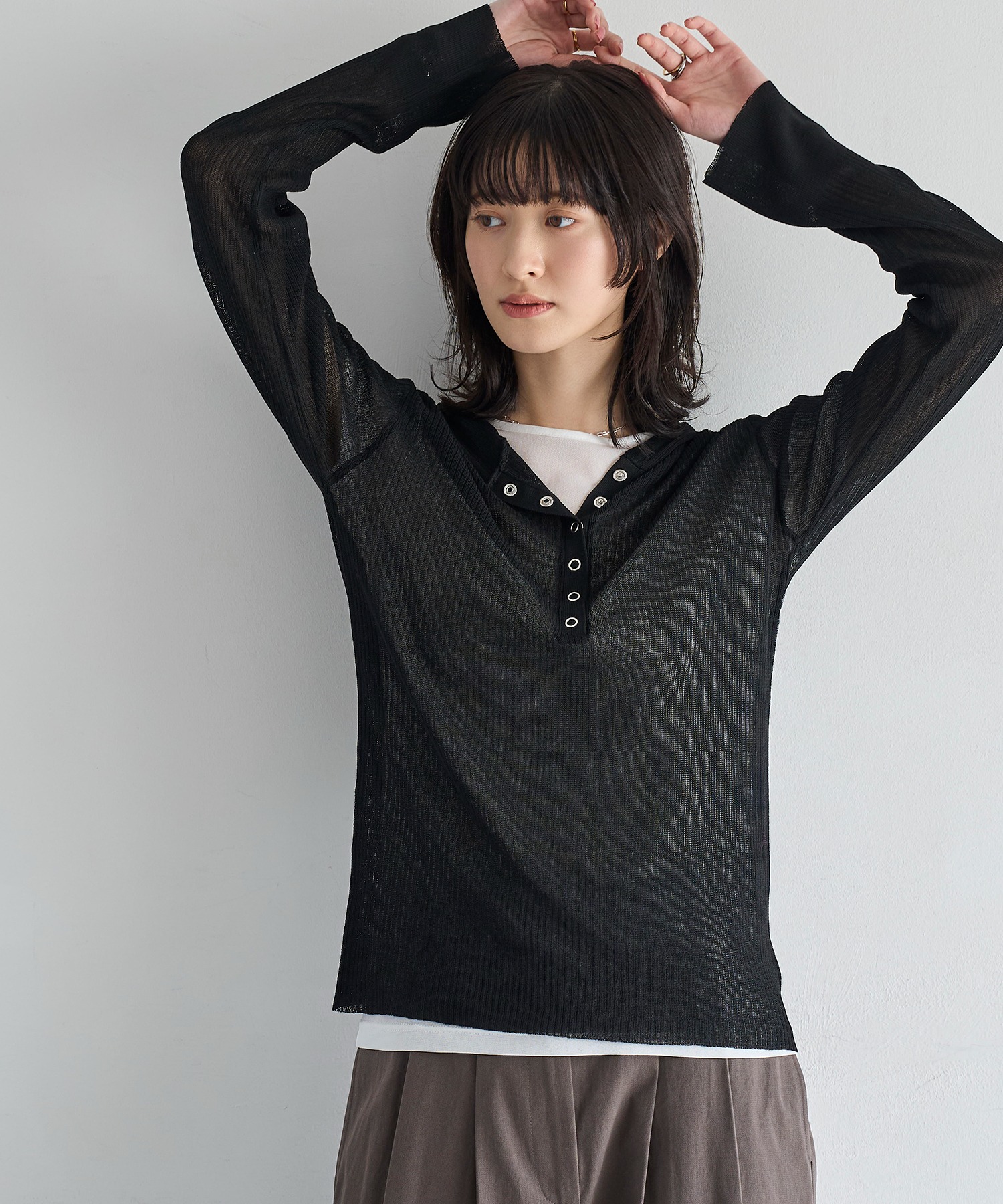 model：H166　着用サイズ：F