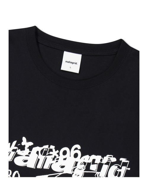 [ MAHAGRID]★25SS★韓国人気★WASHED CURVED TEE mahagrid/マハグリッド』 NEW WAVE TEE/ニューウェーブ Tシャツ