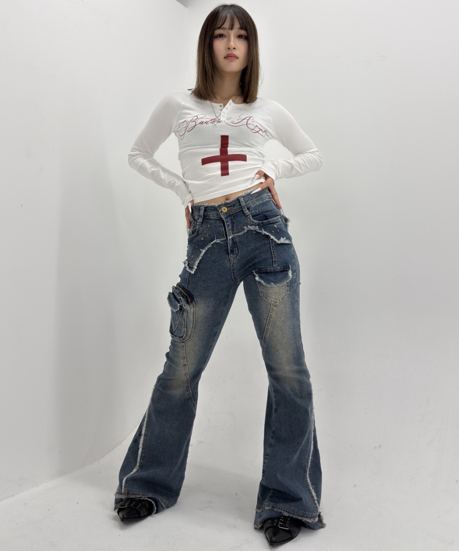 y2k グランジ 鬼フレア ユーティリティ カーゴパンツ 裾広 マルチポケット y2k グランジ 鬼フレア ユーティリティ カーゴパンツ 裾広 マルチ