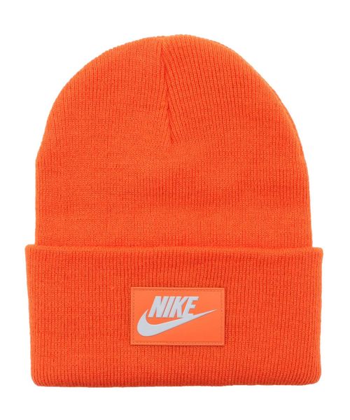 ＜coen コーエン＞ メンズ NIKE(ナイキ)フラッシュカフビーニー(ニットキャップ/ニット帽/ビーニー) セーター 帽子 オレンジ画像